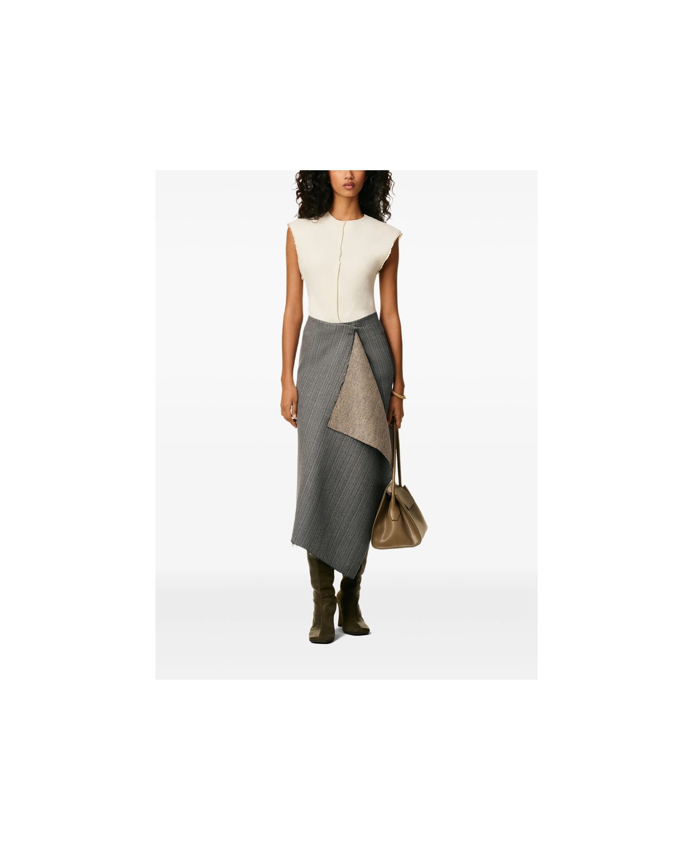 Ami Alexandre Mattiussi Skirt - GREY/NEUTRALS