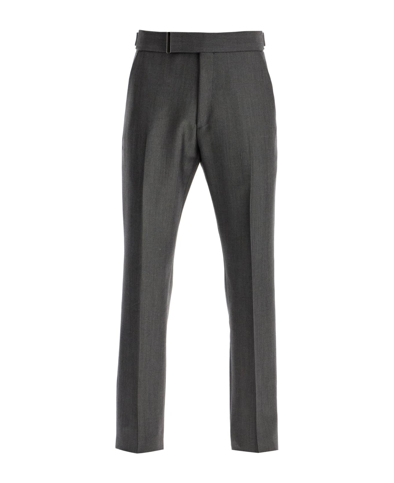 Tom Ford Atticus Wool And Mohair Mikado Trousers - GREY (Grey)