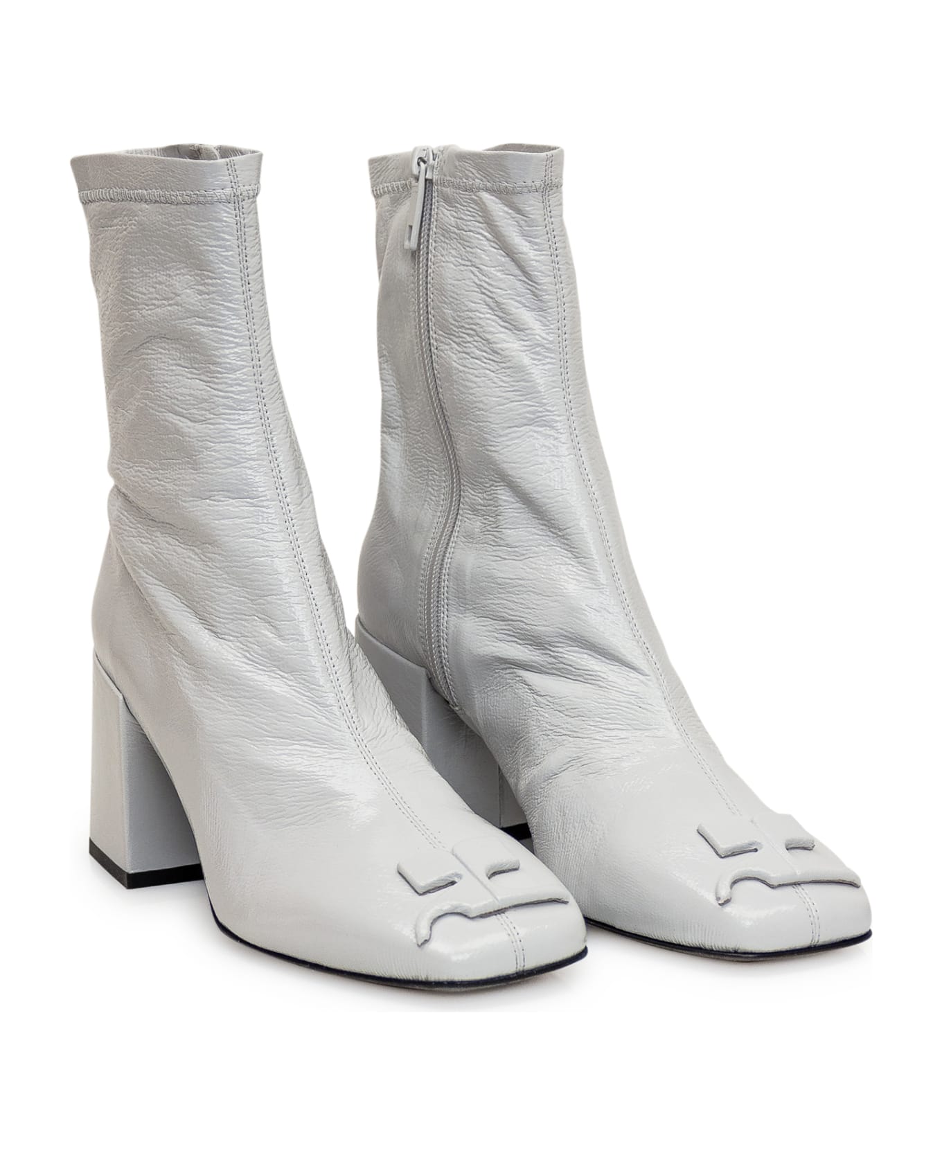 Courrèges Leather Boots - Dirty White ブーツ