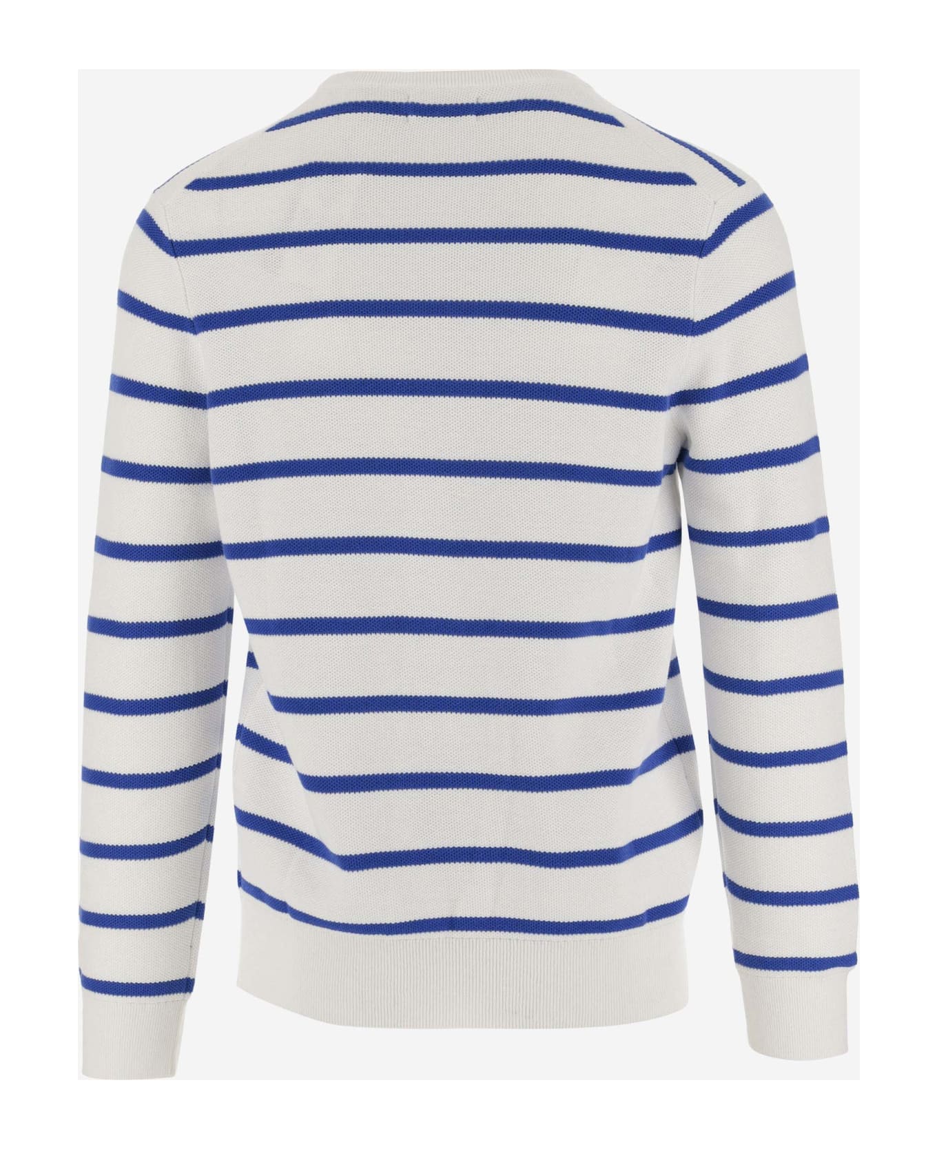 Polo Ralph Lauren Cotton Pullover With Striped Pattern And Logo - Red