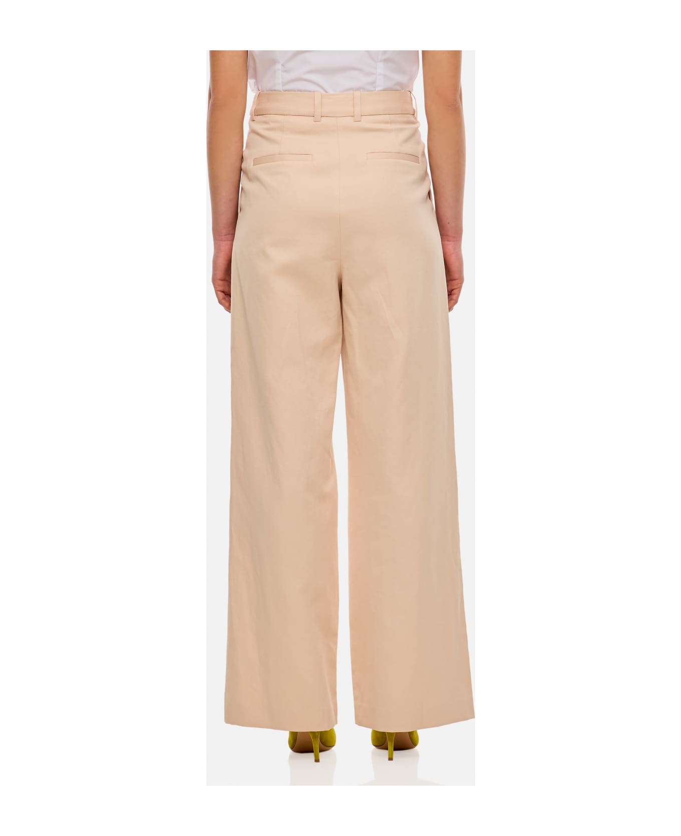 Loulou Studio Relaxed Cotton Linen Blend Pants - Pink