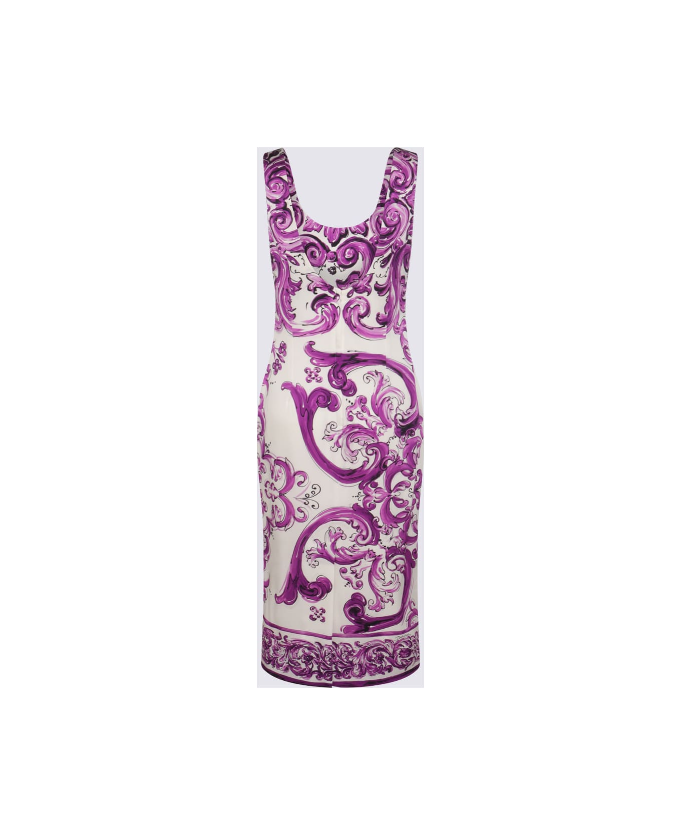 Dolce 
Gabbana Violet Midi Dress - MIX MAIOLICA