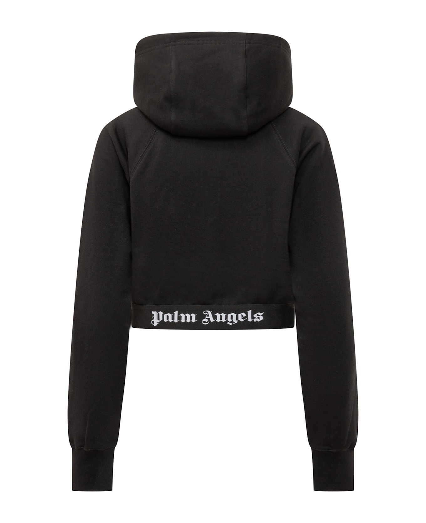 Palm Angels Hoodie With Logo - BLACK