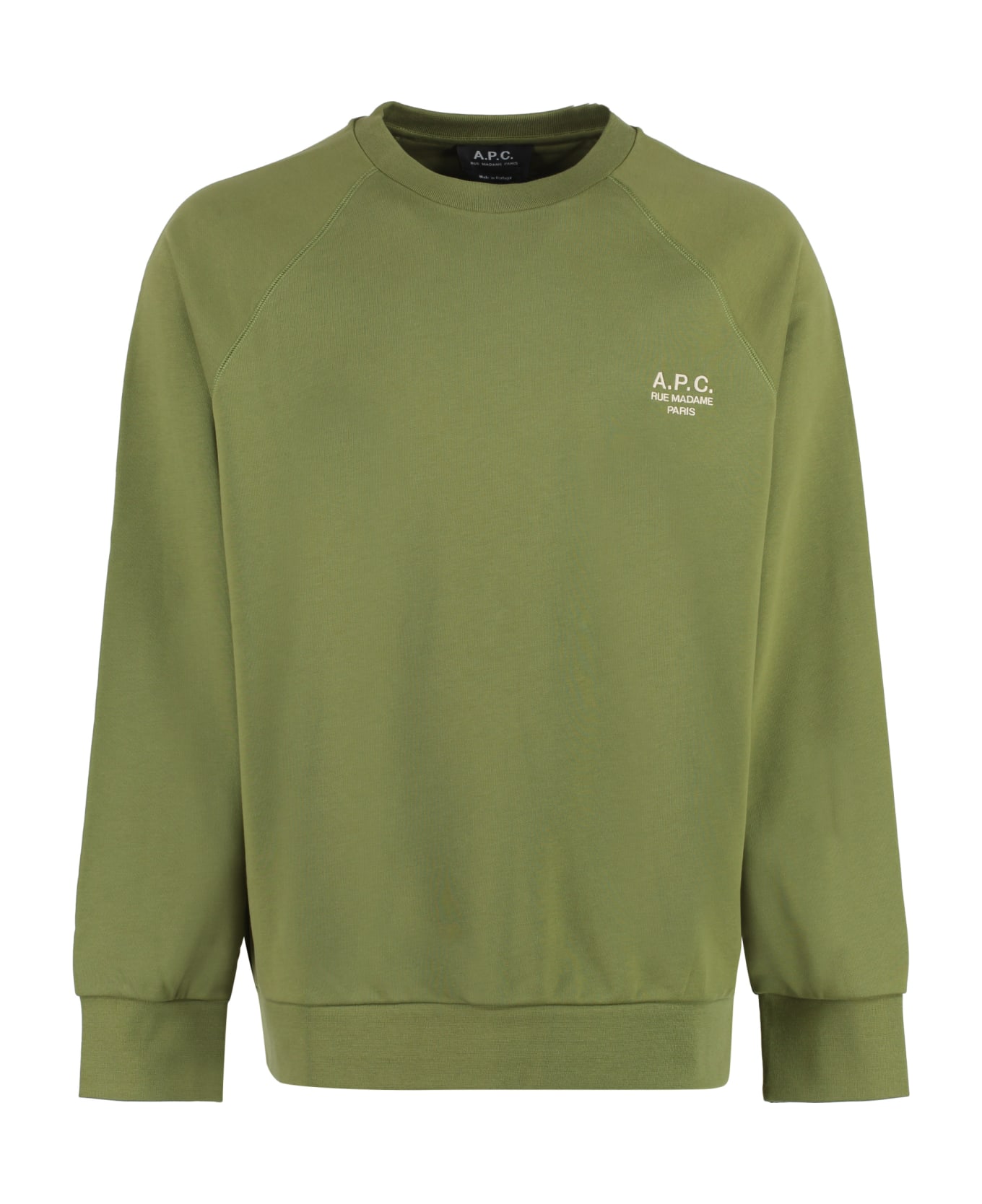 A.P.C. Cotton Crew-neck Sweatshirt - green