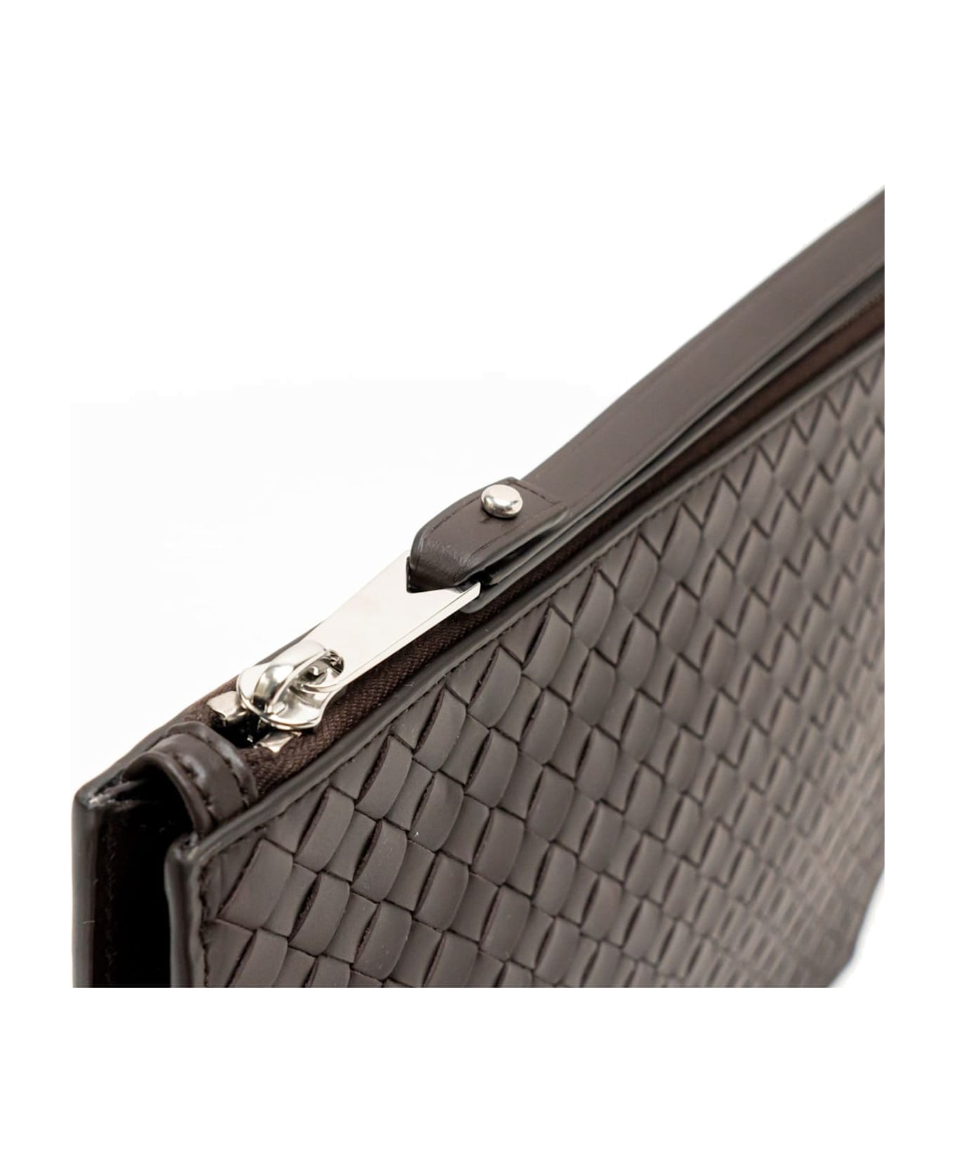 Bottega Veneta Intrecciato Piccolo Standing Pouch - Brown