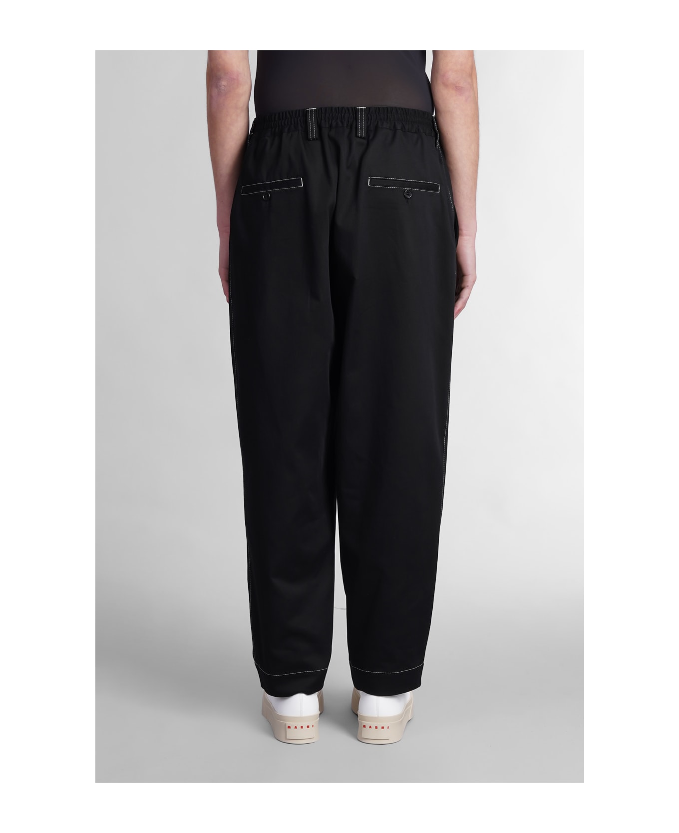 Marni Pants In Black Cotton - Nero