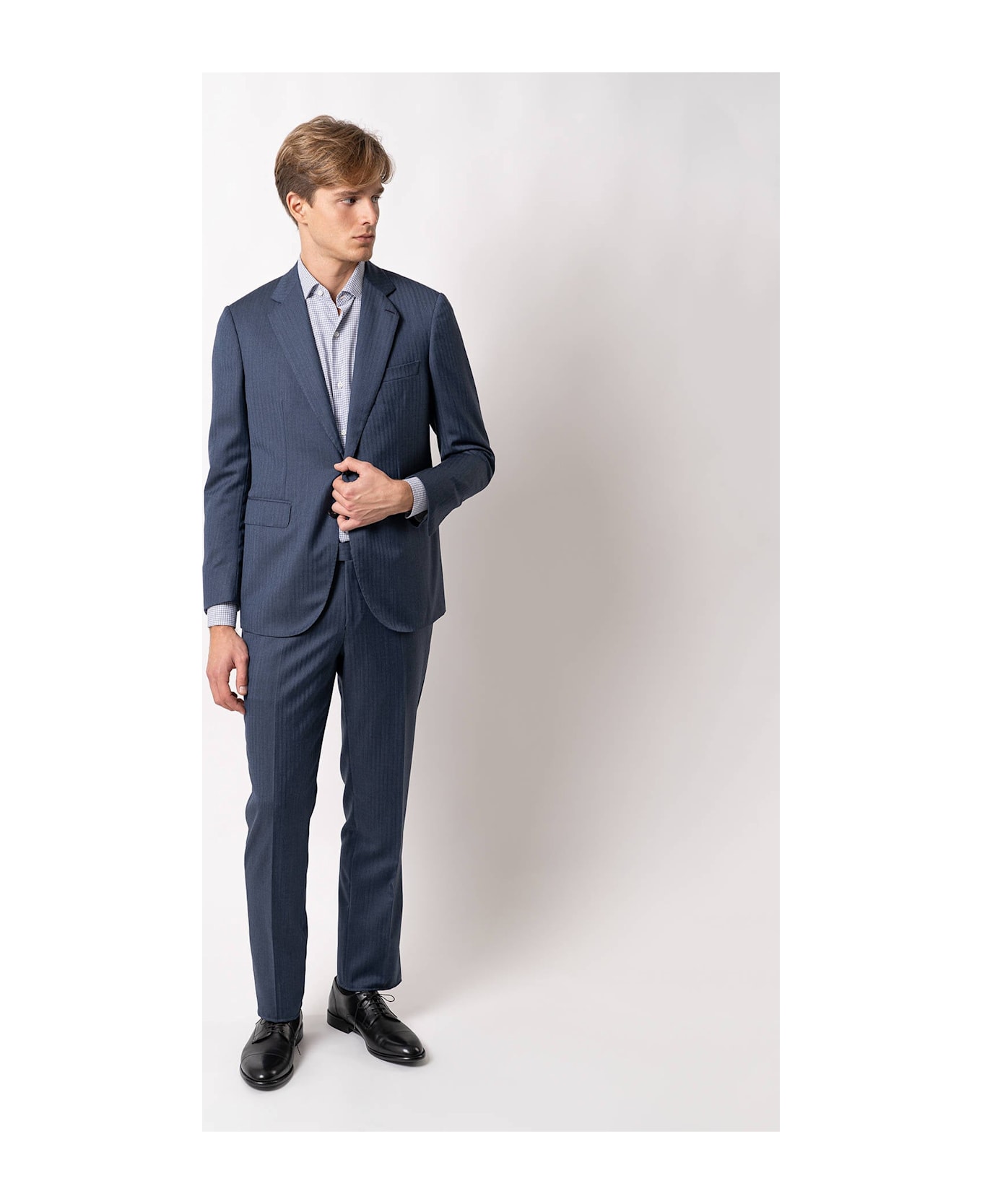 Larusmiani Single-breasted Wool Suit Seul Suit - Blue