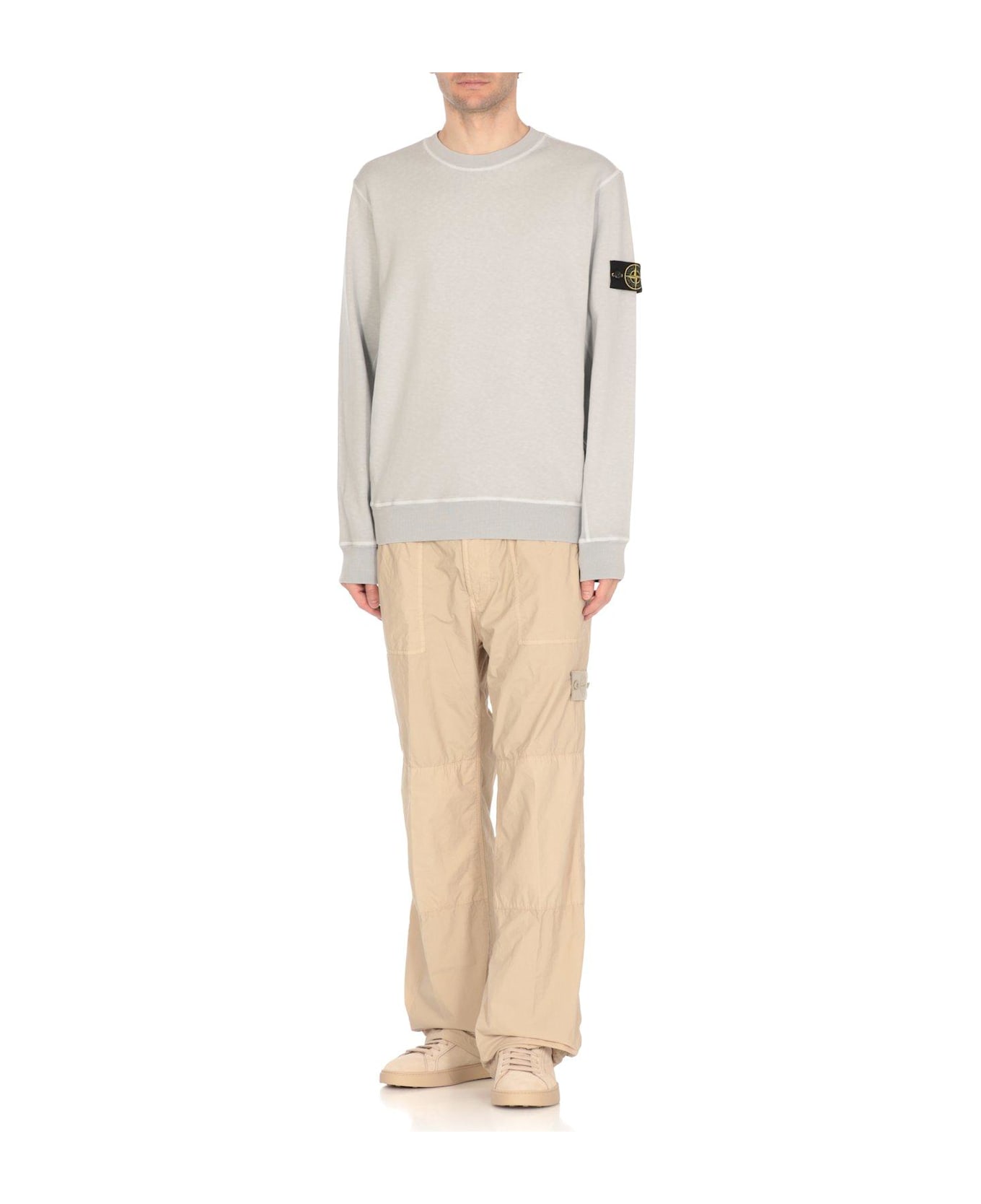 Stone Island Compass-badge Crewneck Sweatshirt - Grey ニットウェア