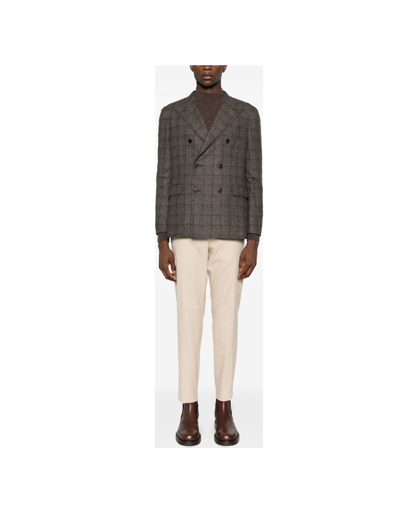 Boglioli Wool Blend Double-breasted Jacket - Brown