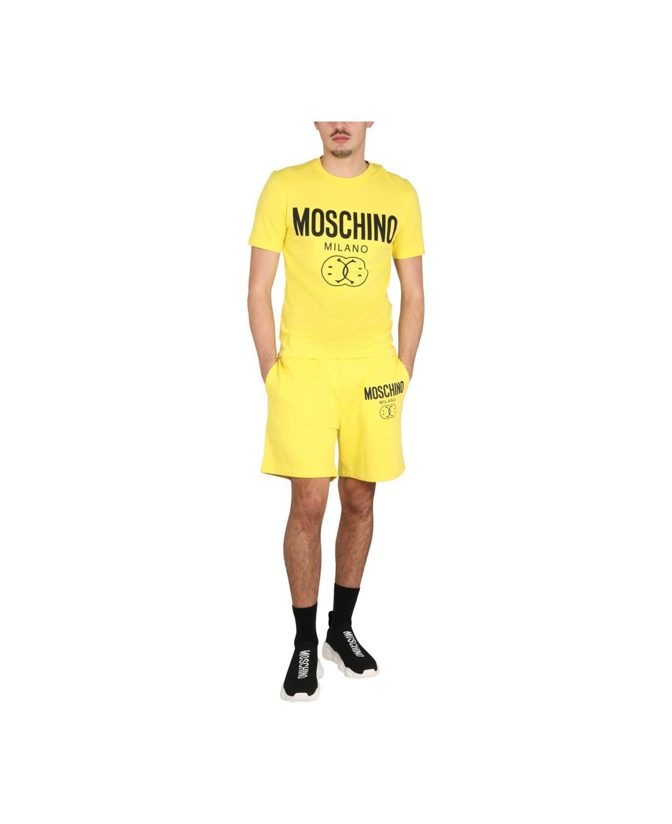 Moschino Bermuda With Logo - YELLOW