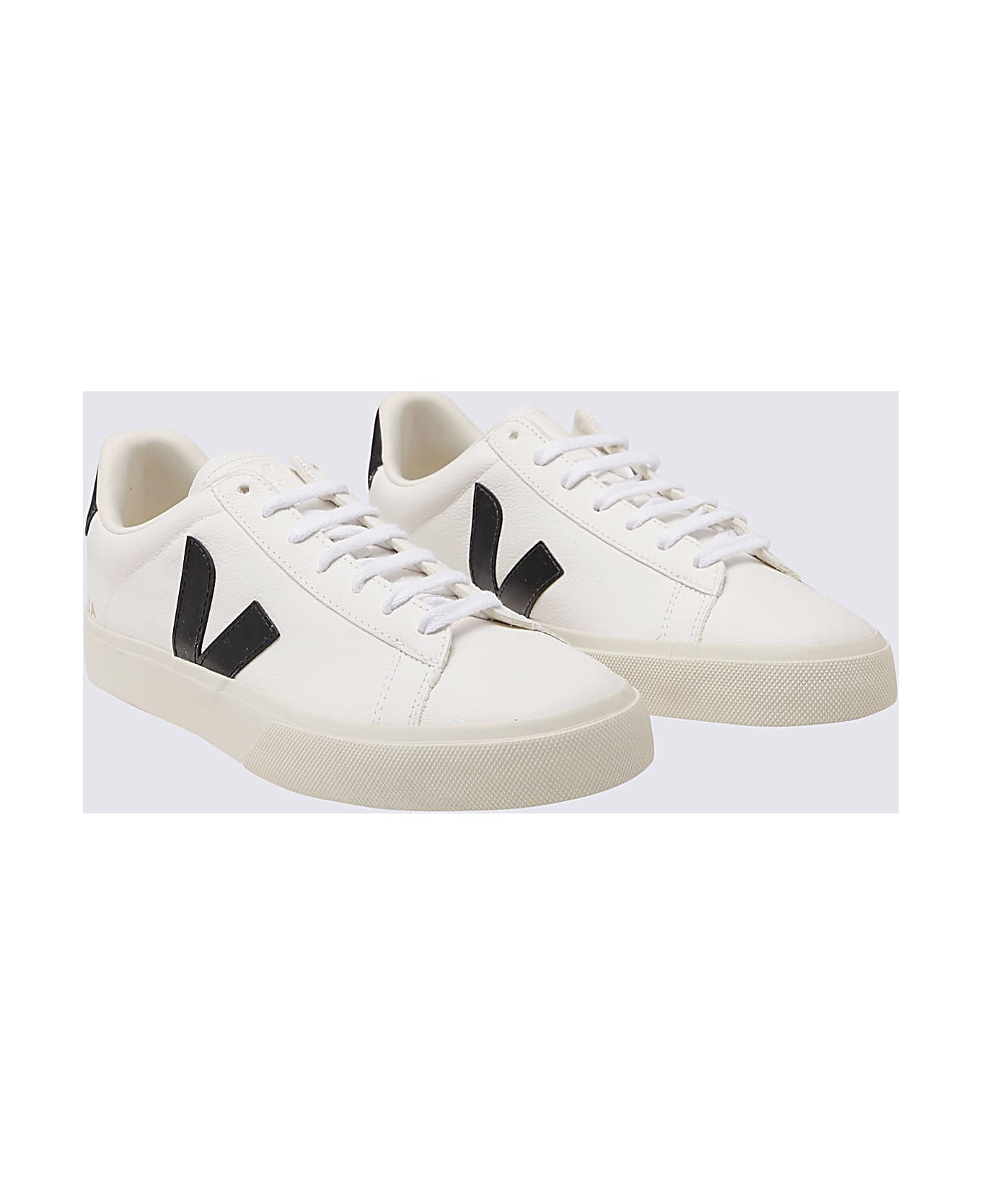 Veja Extra White And Black Faux Leather Campo Sneakers - EXTRA-WHITE/BLACK スニーカー