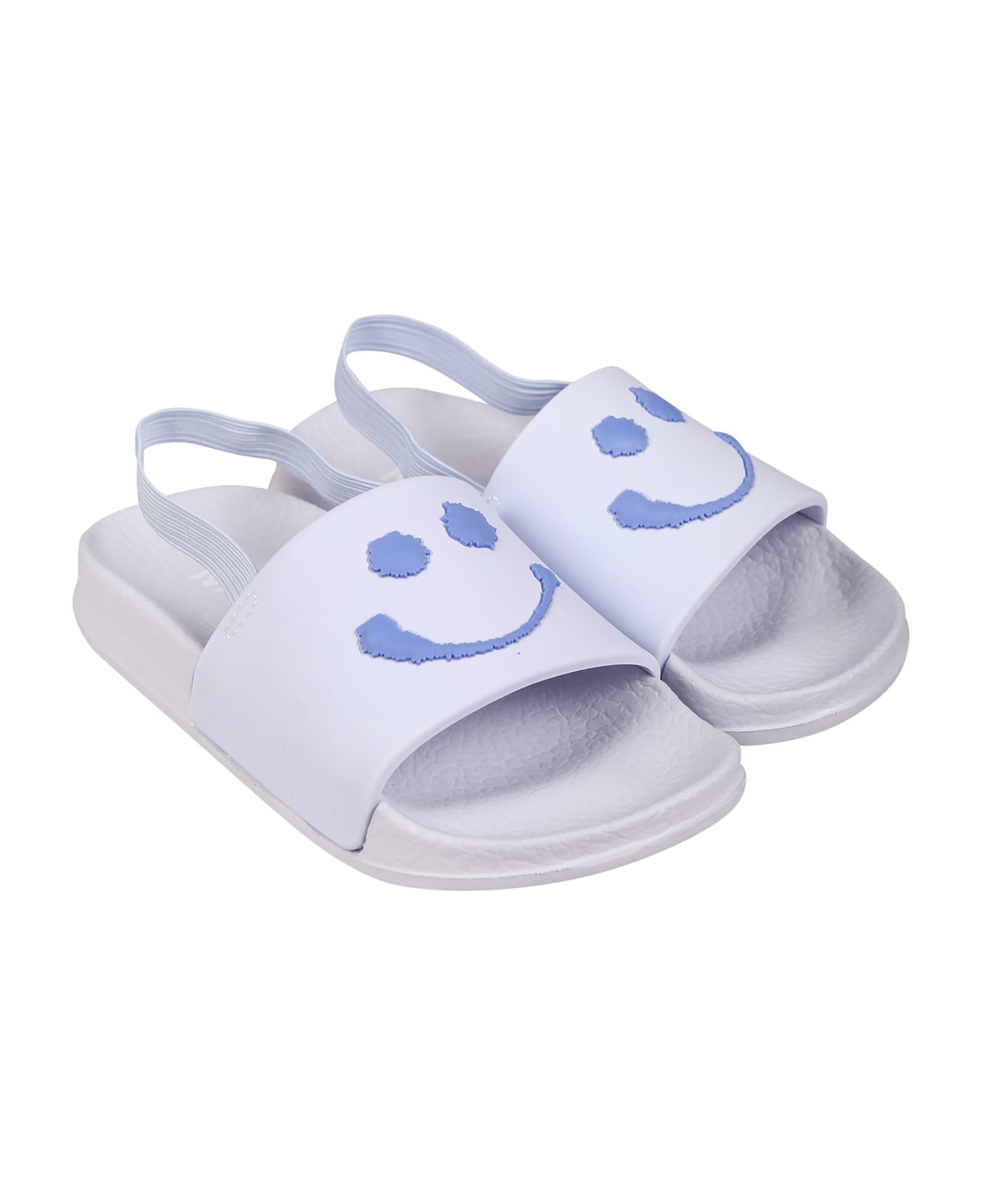 Molo Light Blue Slippers For Babykids With Smiley - Light Blue