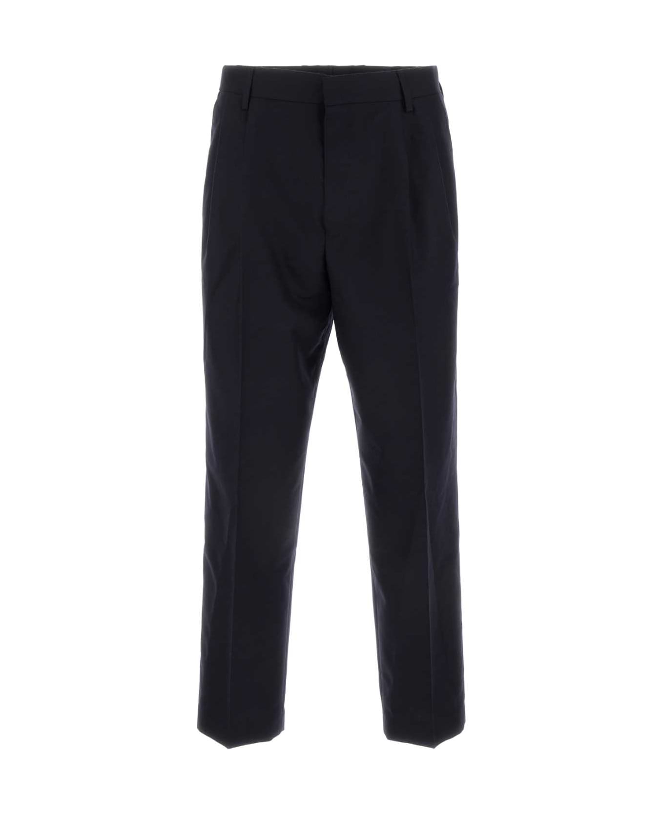 Dries Van Noten Midnight Blue Wool Pellow Pant - NAVY