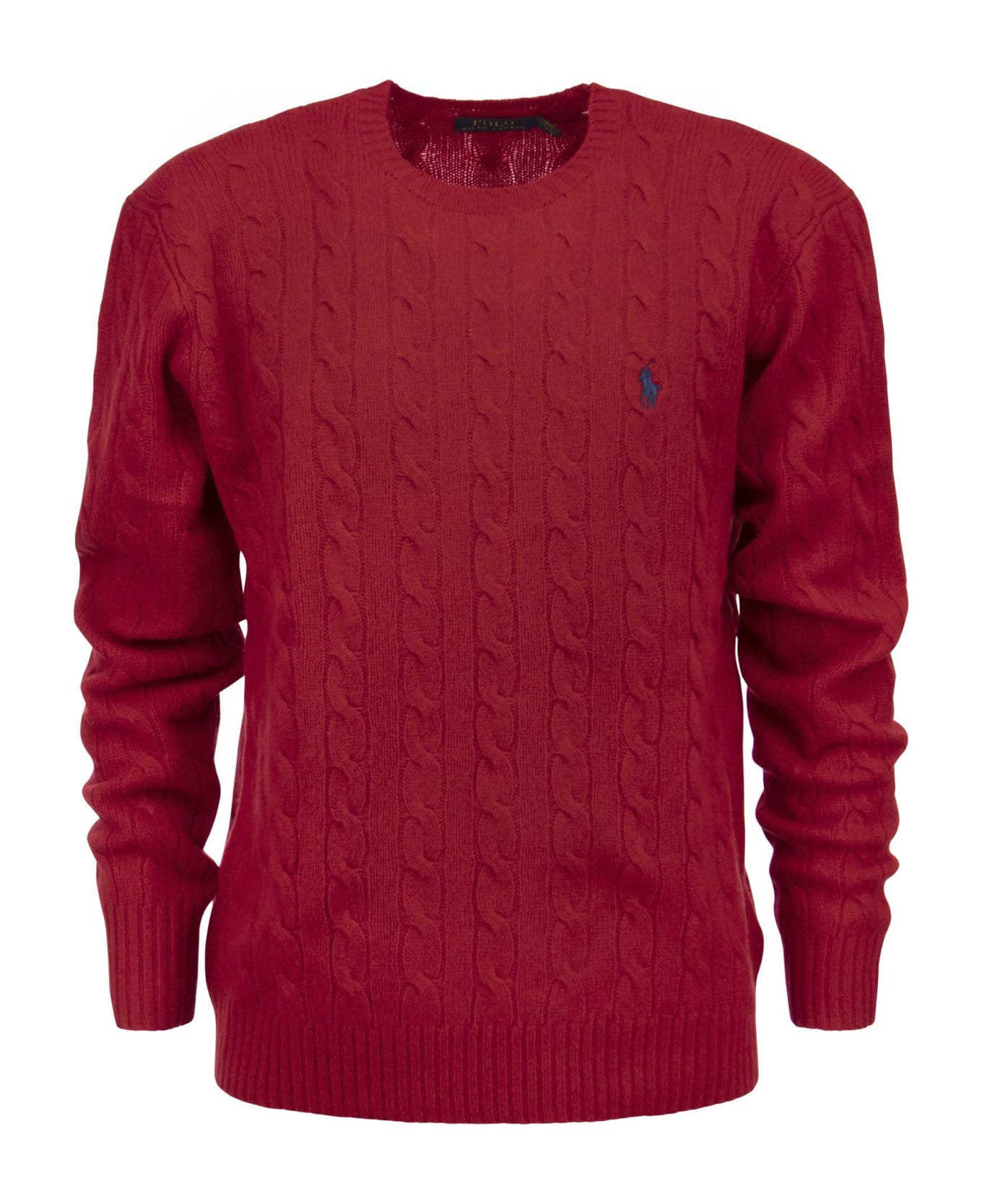 Polo Ralph Lauren Wool And Cashmere Cable-knit Sweater - Red