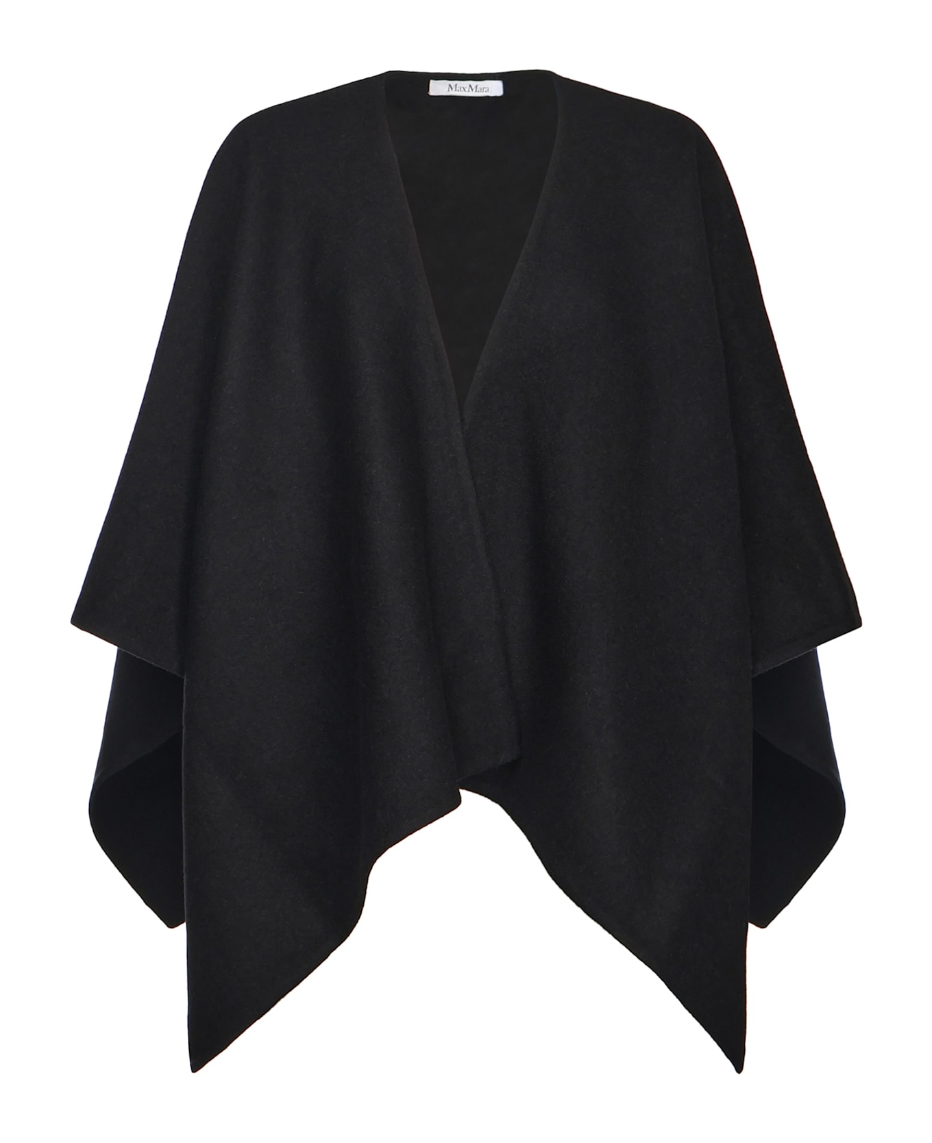 Max Mara Alpaca And Wool Cape - Nero