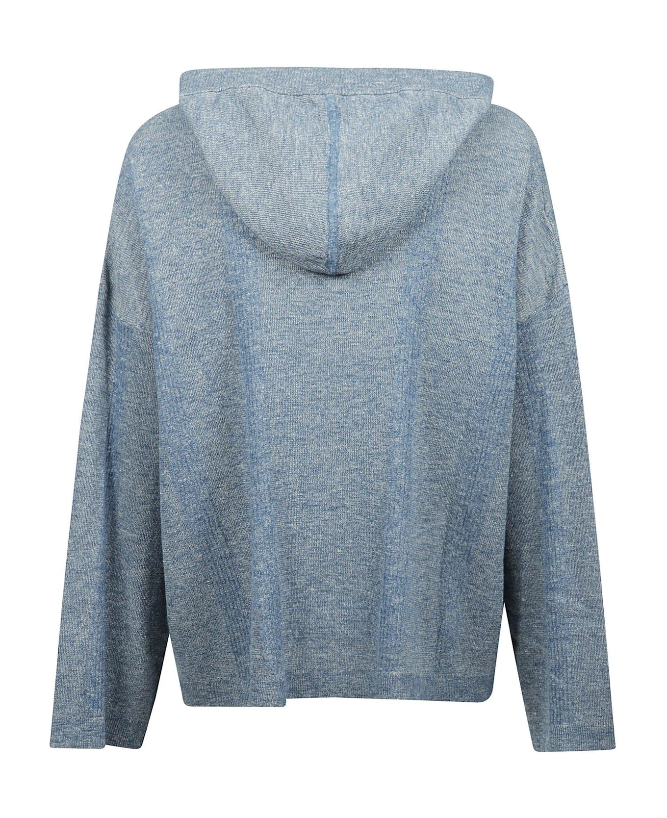 Maison Margiela Summer Chiné Knit Hoodie - Verde