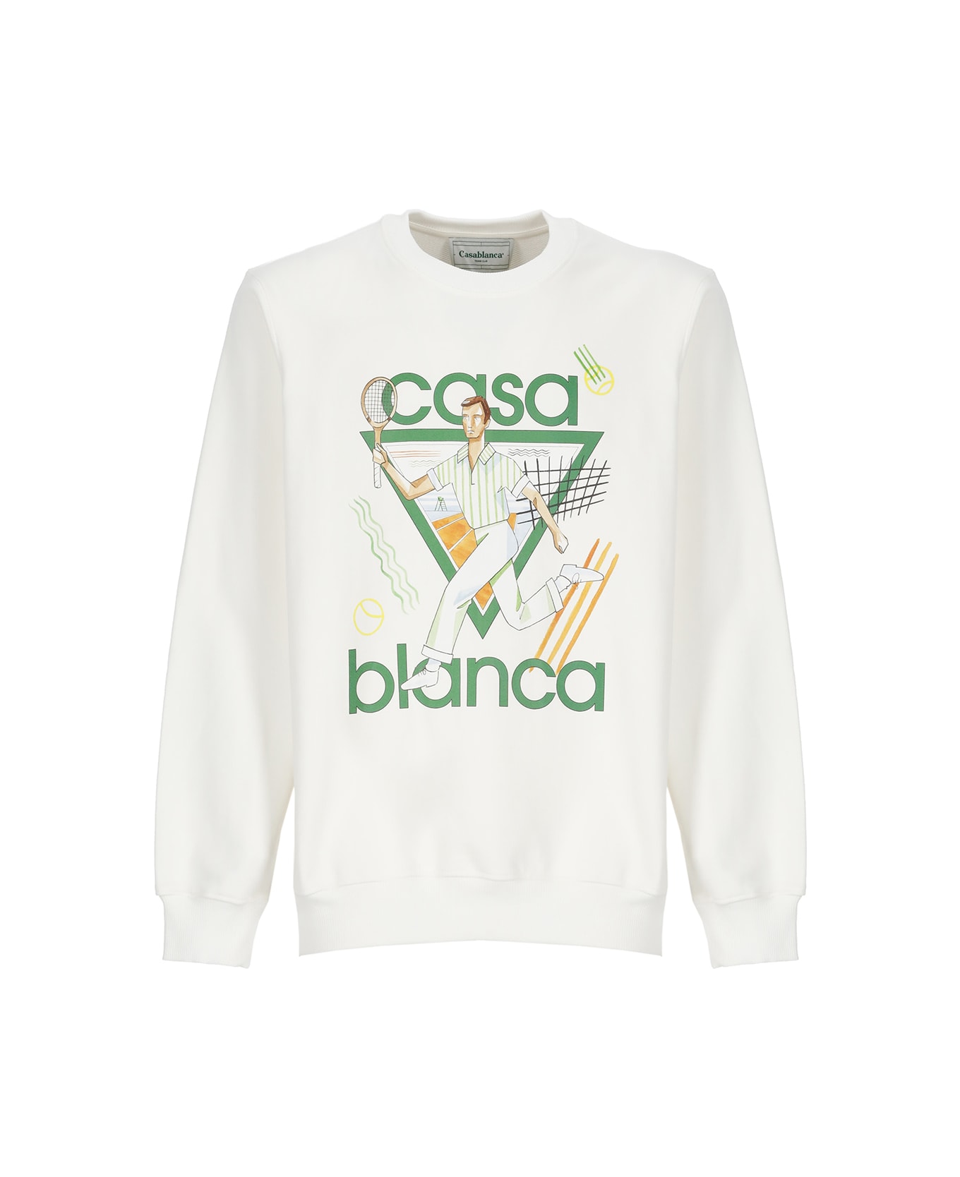 Casablanca Sweatshirt With Logo - White フリース