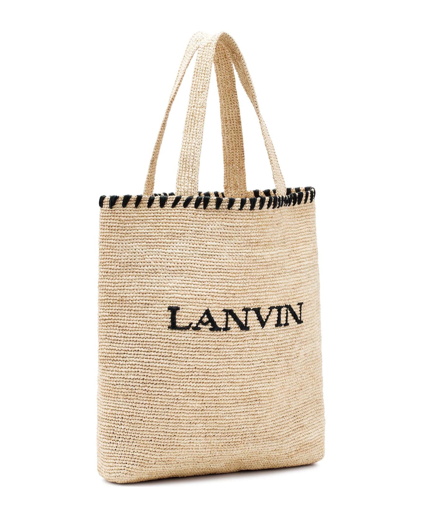 Lanvin Tote Bag In Raffia - Beige