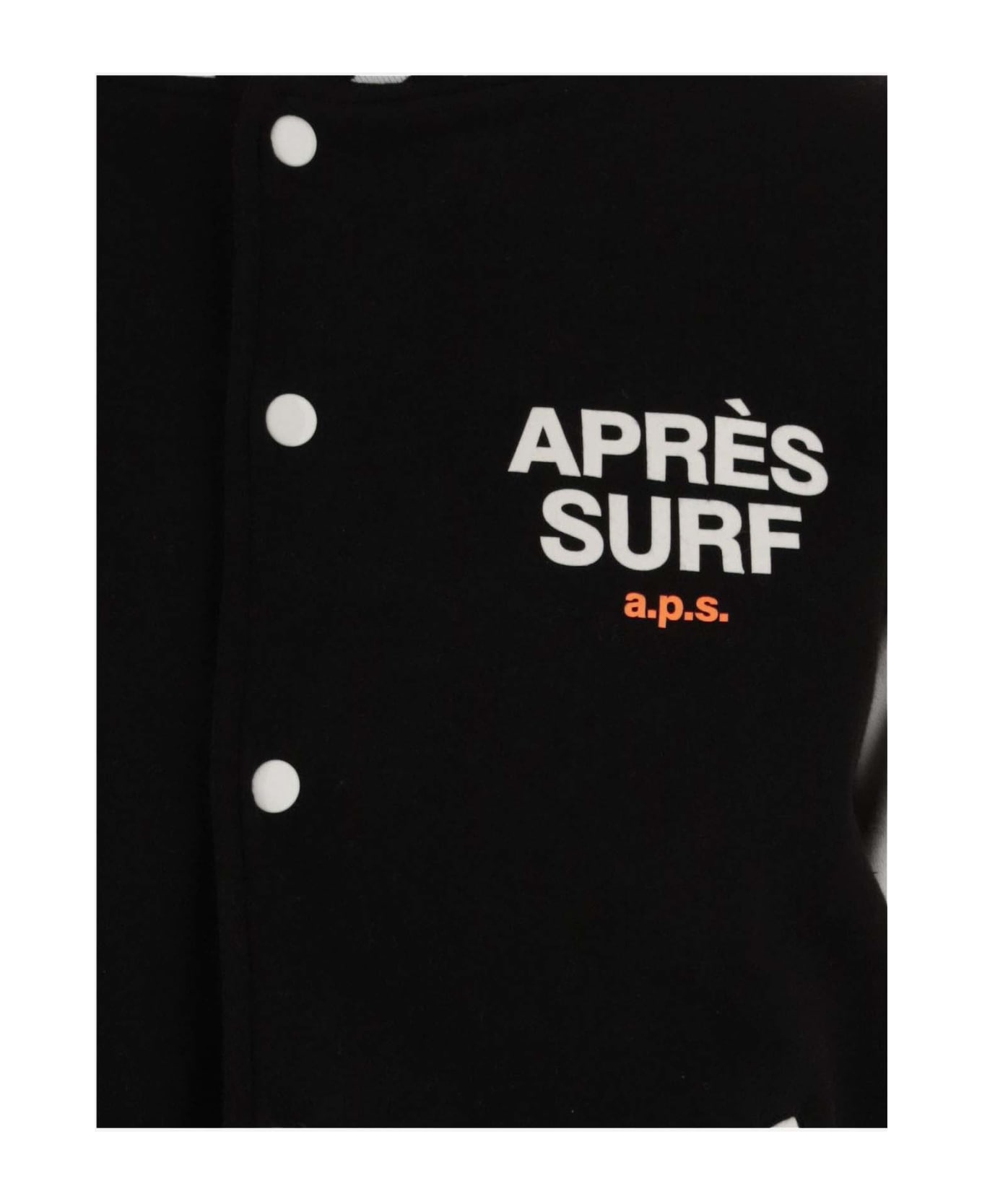Apres Surf Cotton Blend Varsity Jacket - Red
