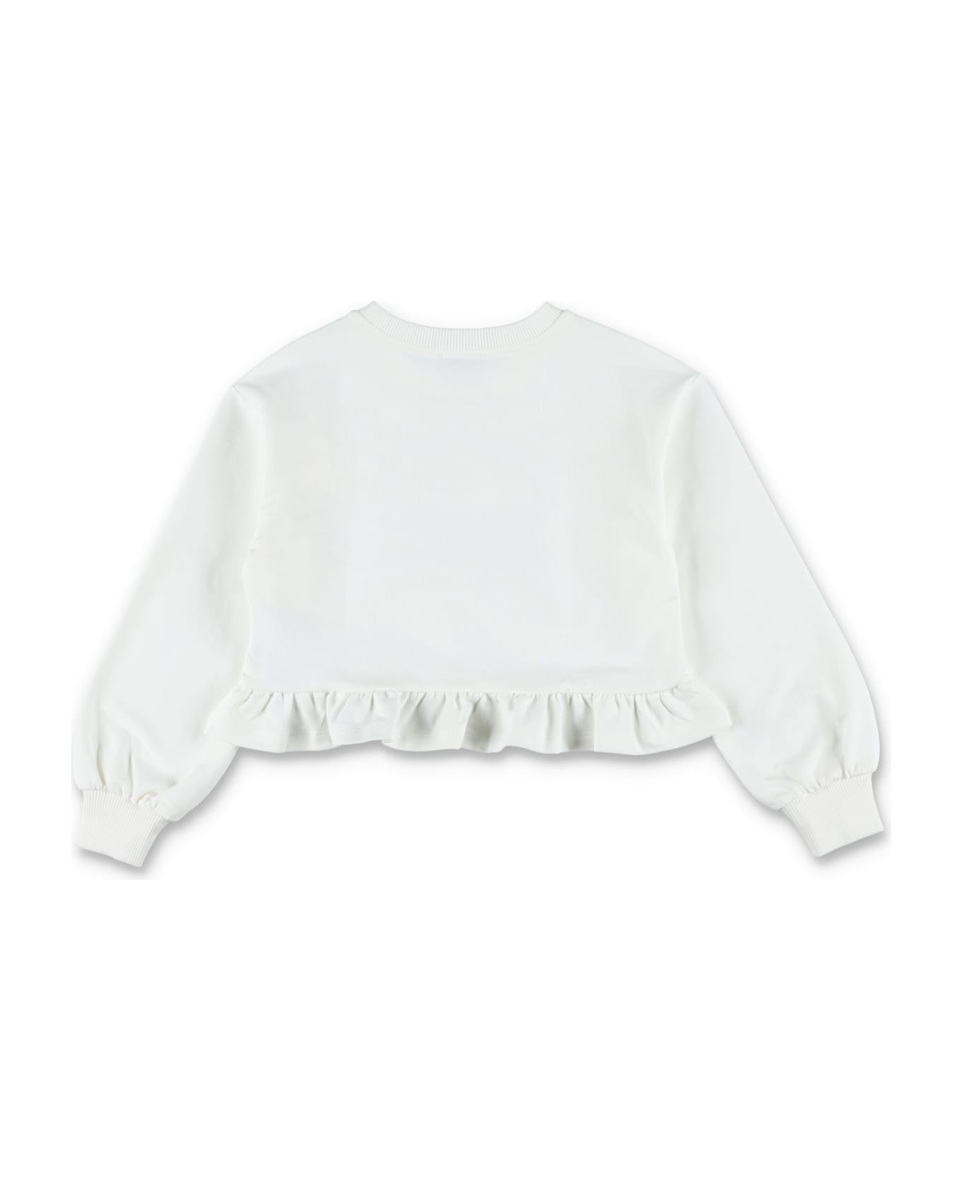 Moschino Cropped Rouge Fleece - Bianco