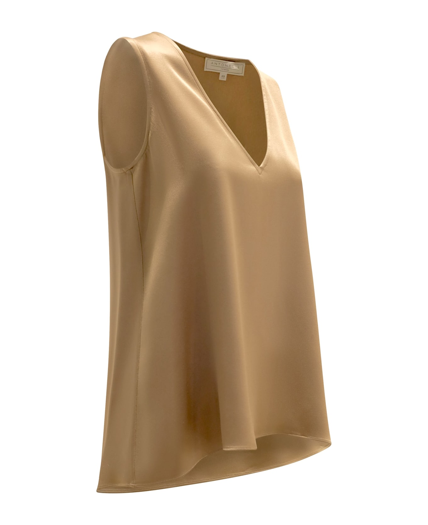 Antonelli N5913 225 355c Beige Silk Angelica Sweatshirt - BEIGE