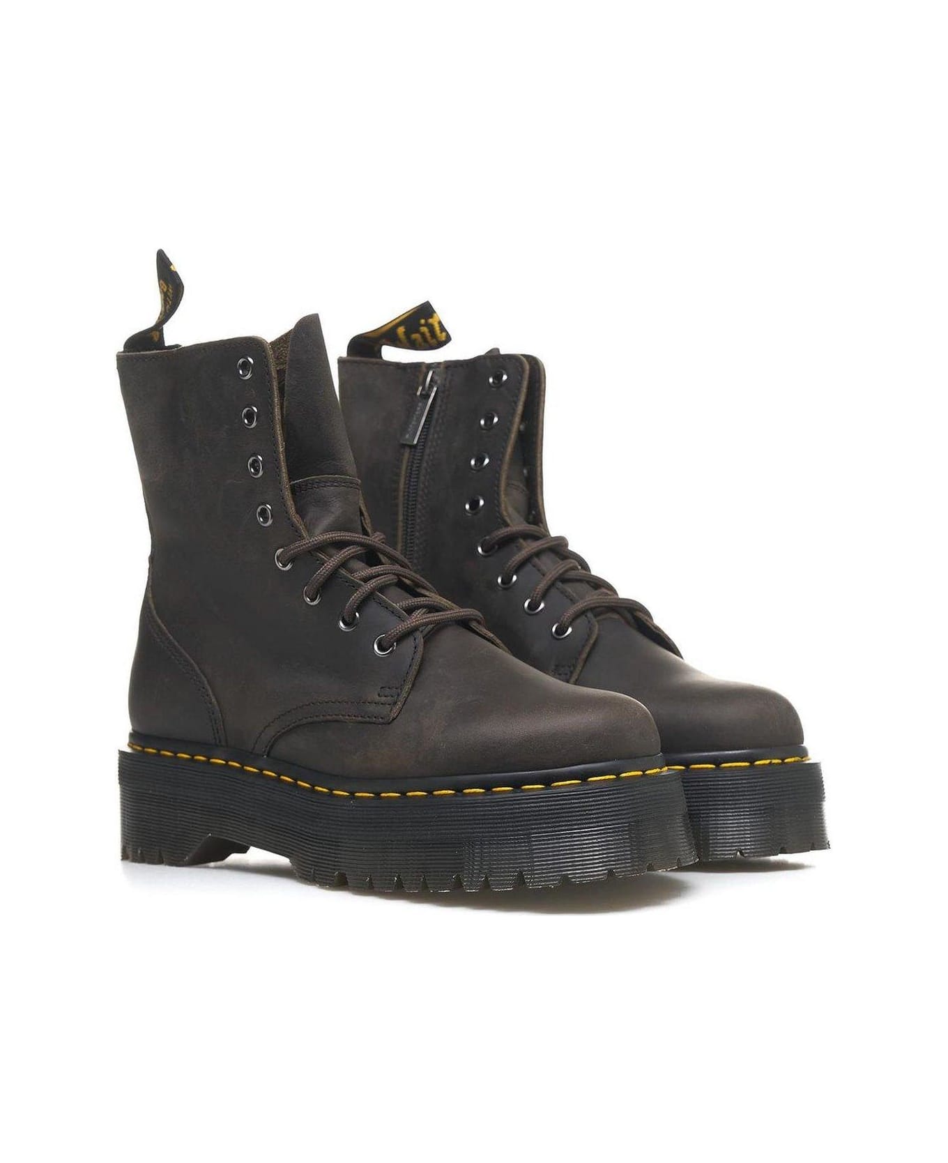 Dr. Martens Jadon Platform Lace-up Boots - Charcoal Grey