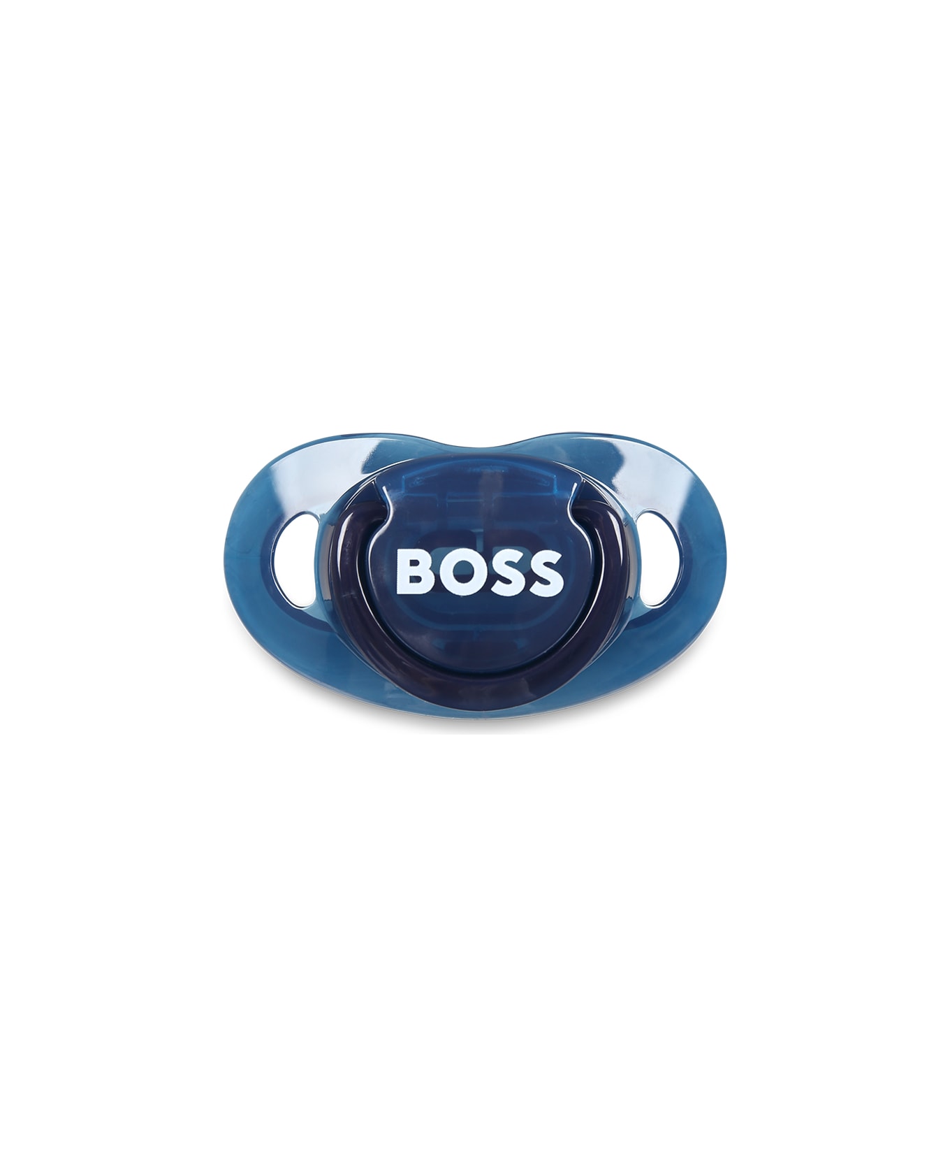 Hugo Boss Blue Pacifier For Baby Boy With Logo - Blue