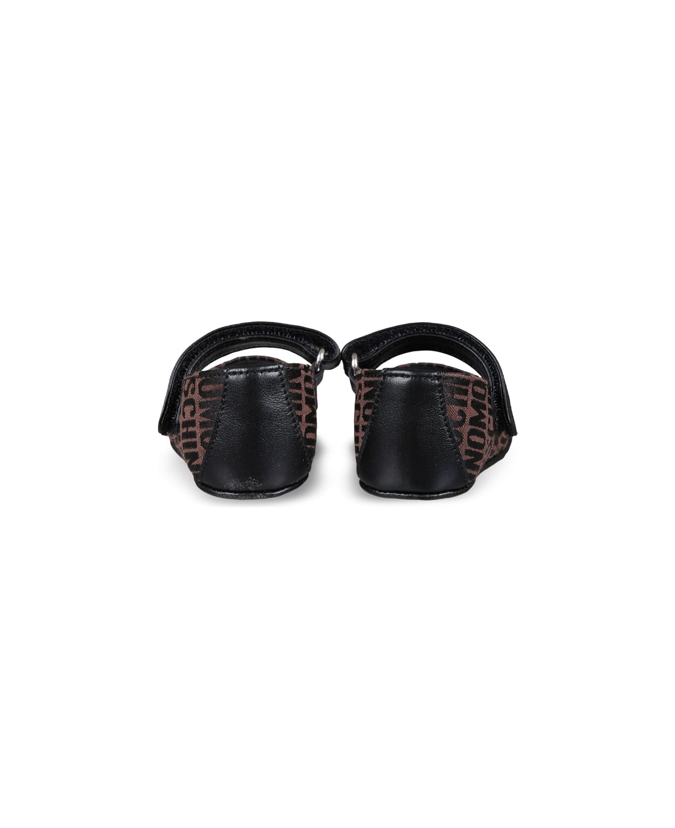 Moschino Brown Ballet Flats For Baby Girl With Logo - Brown