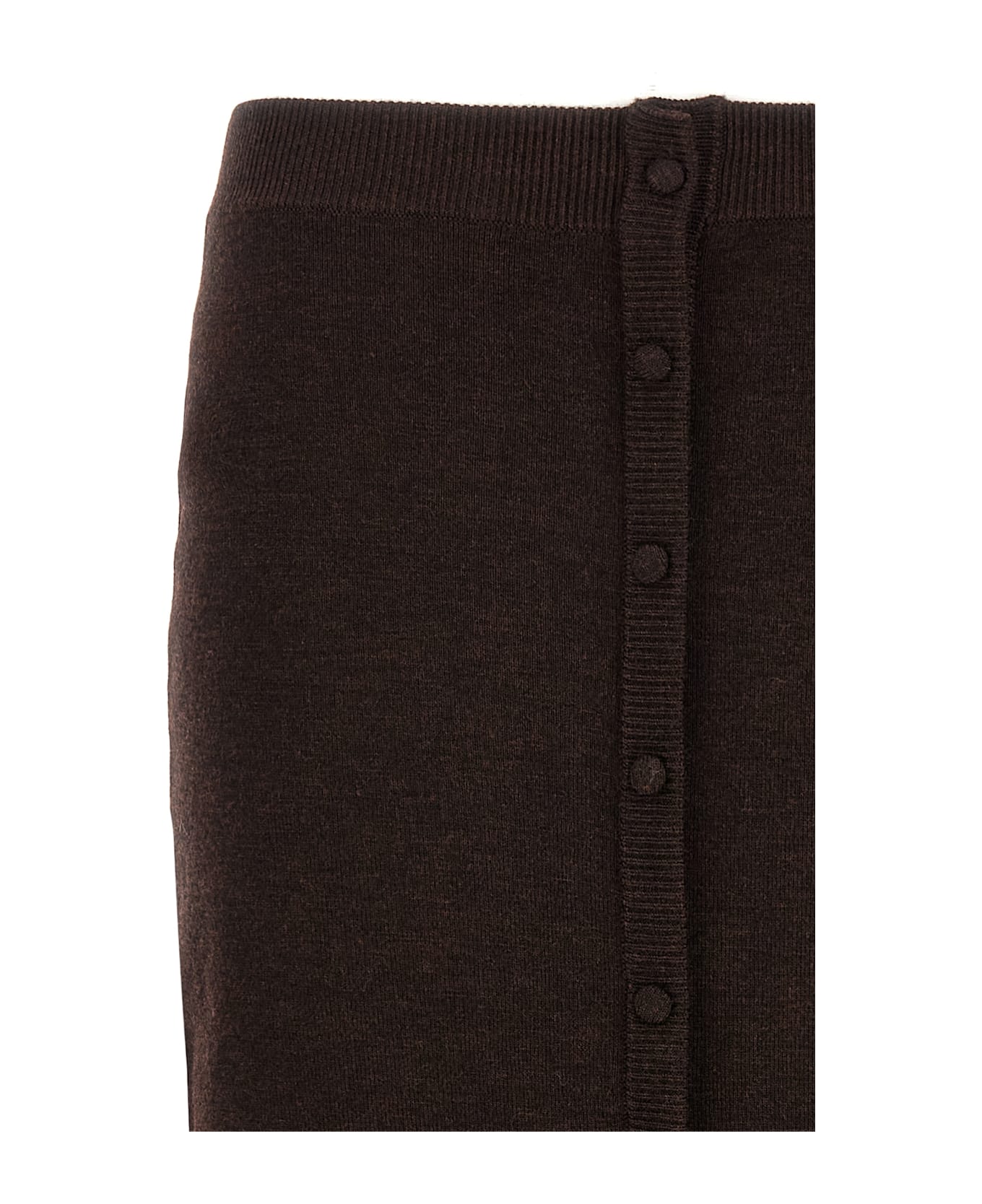 Victoria Beckham 
bottoni
 Midi Skirt - Brown