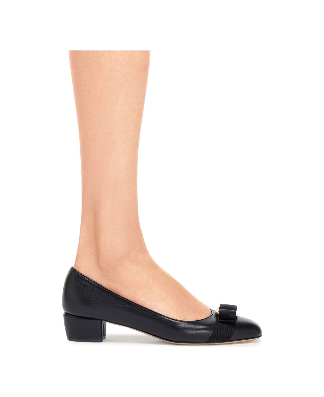 Ferragamo Vara 30mm Leather Pumps - Black
