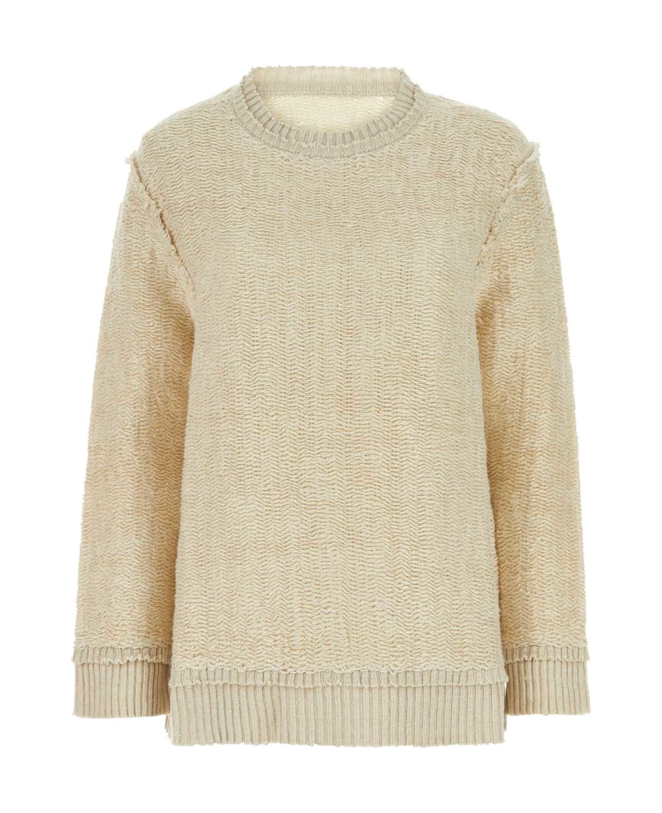Maison Margiela Sand Hemp Blend Oversize Sweater - 109F