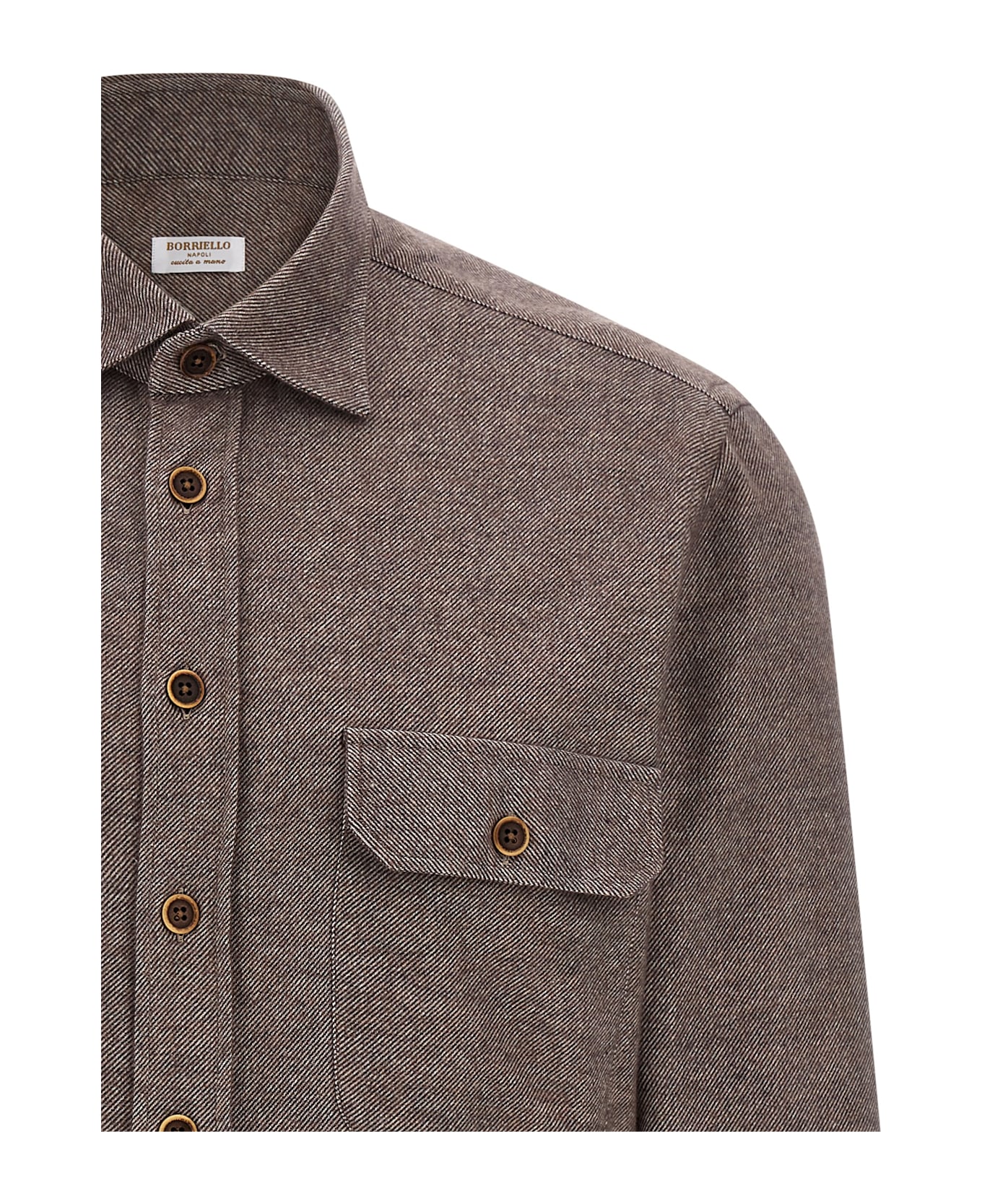 Borriello Napoli Flannel Shirt - Brown