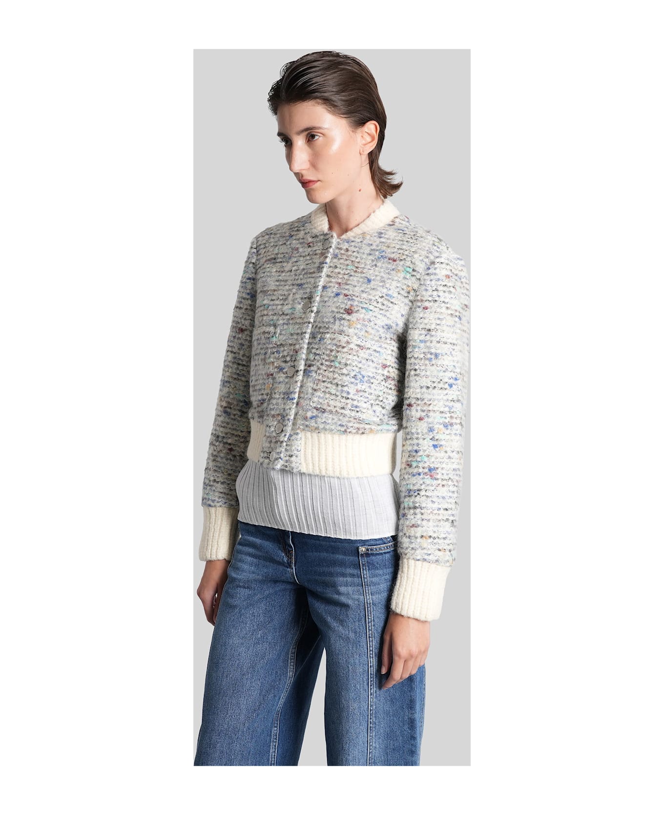 IRO Selim Bomber Jacket In Multicolor Acrylic - multicolor