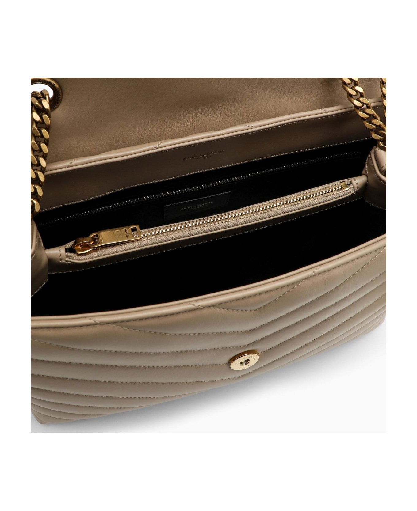 Saint Laurent Beige\/gold Medium Loulou Bag - Beige