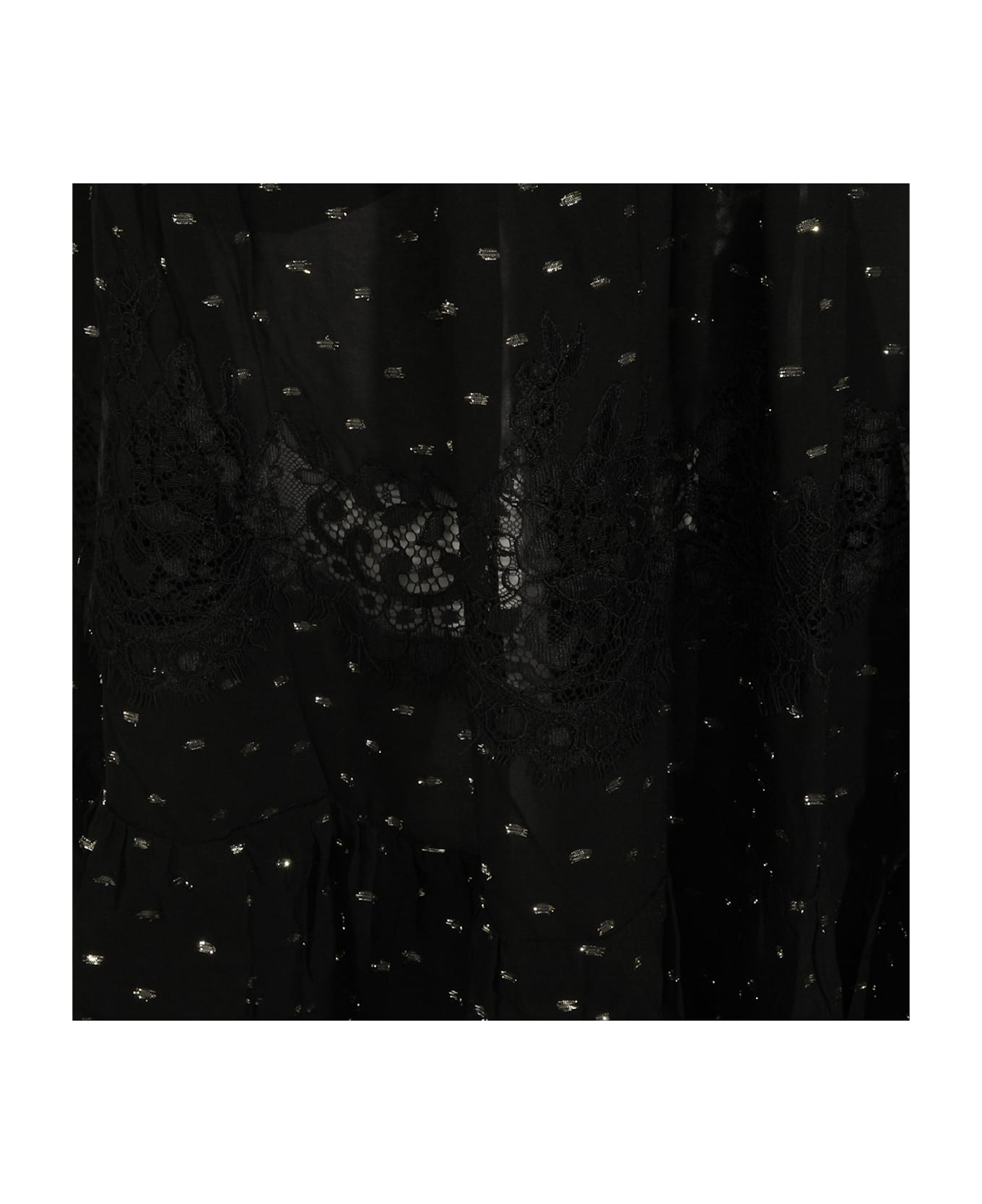 self-portrait Black Viscose Skirt - Black スカート