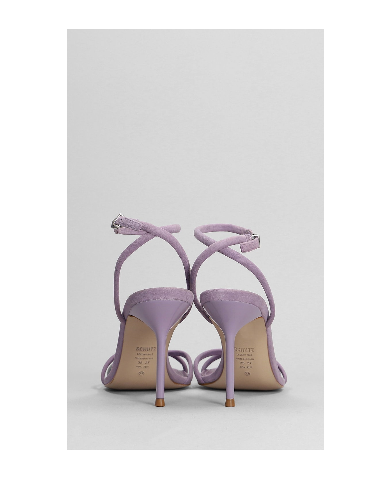Schutz Sandals In Viola Suede - Viola