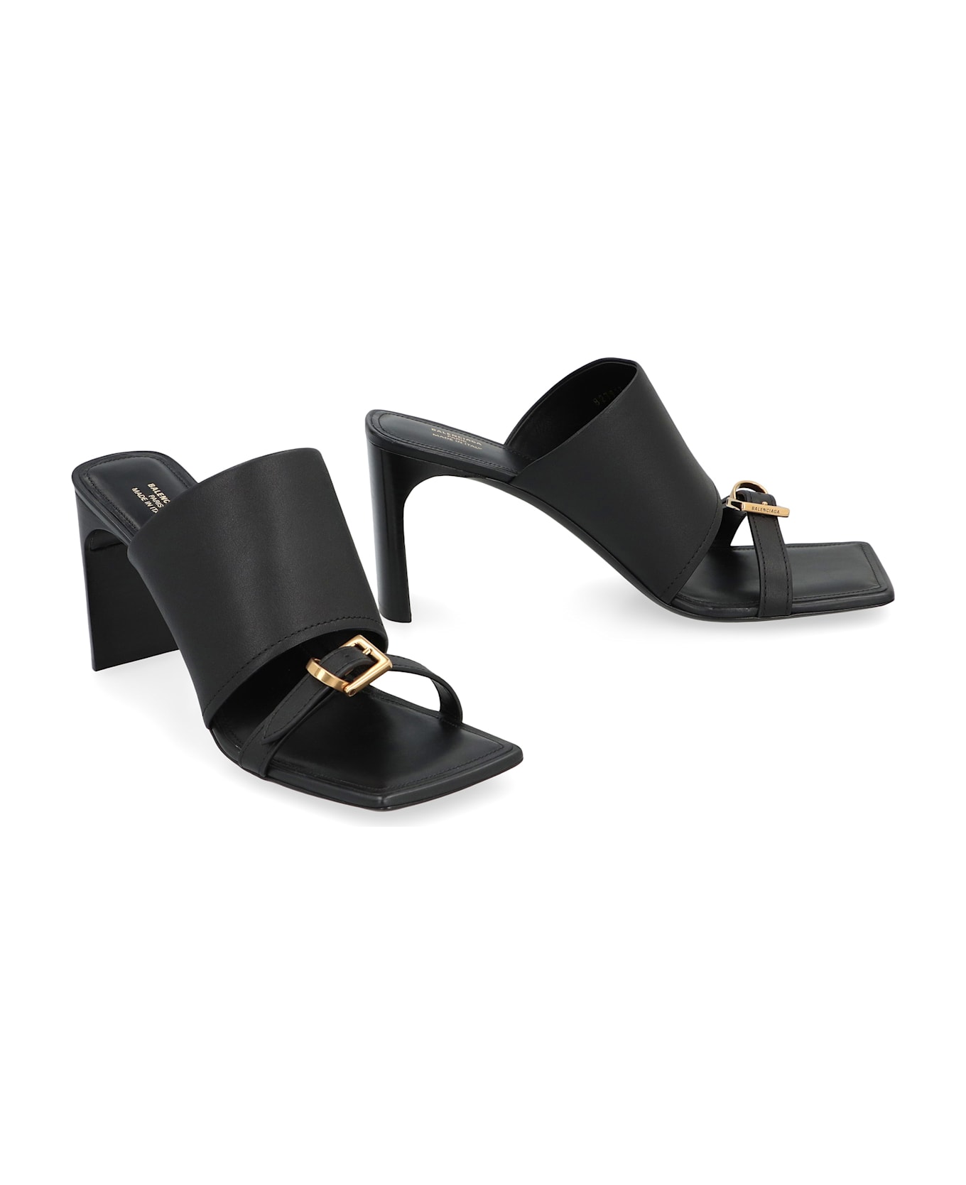 Balenciaga Bel Air Leather Sandals - black