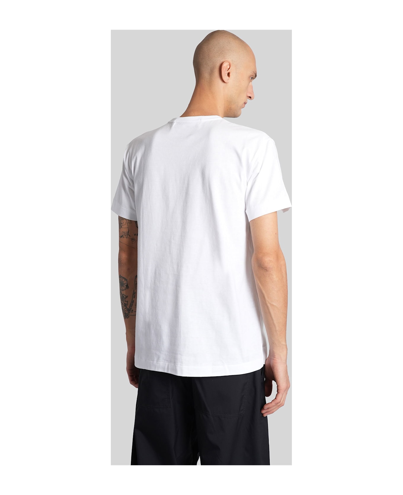 Comme des Garçons Play T-shirt In White Cotton - white