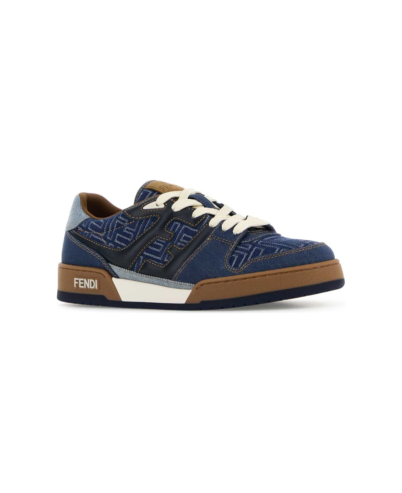 Fendi Denim Fendi Match Sneakers - STON+ABISS BLU+GHIAC