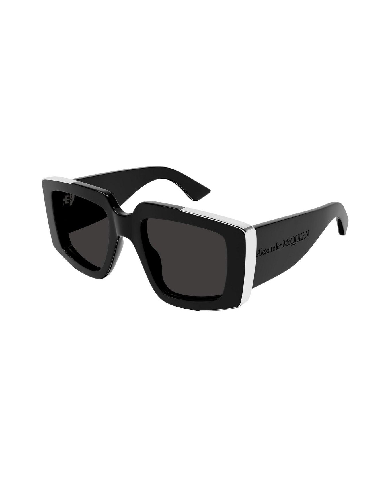 Alexander McQueen Eyewear Square Frame Sunglasses - 001 black black grey