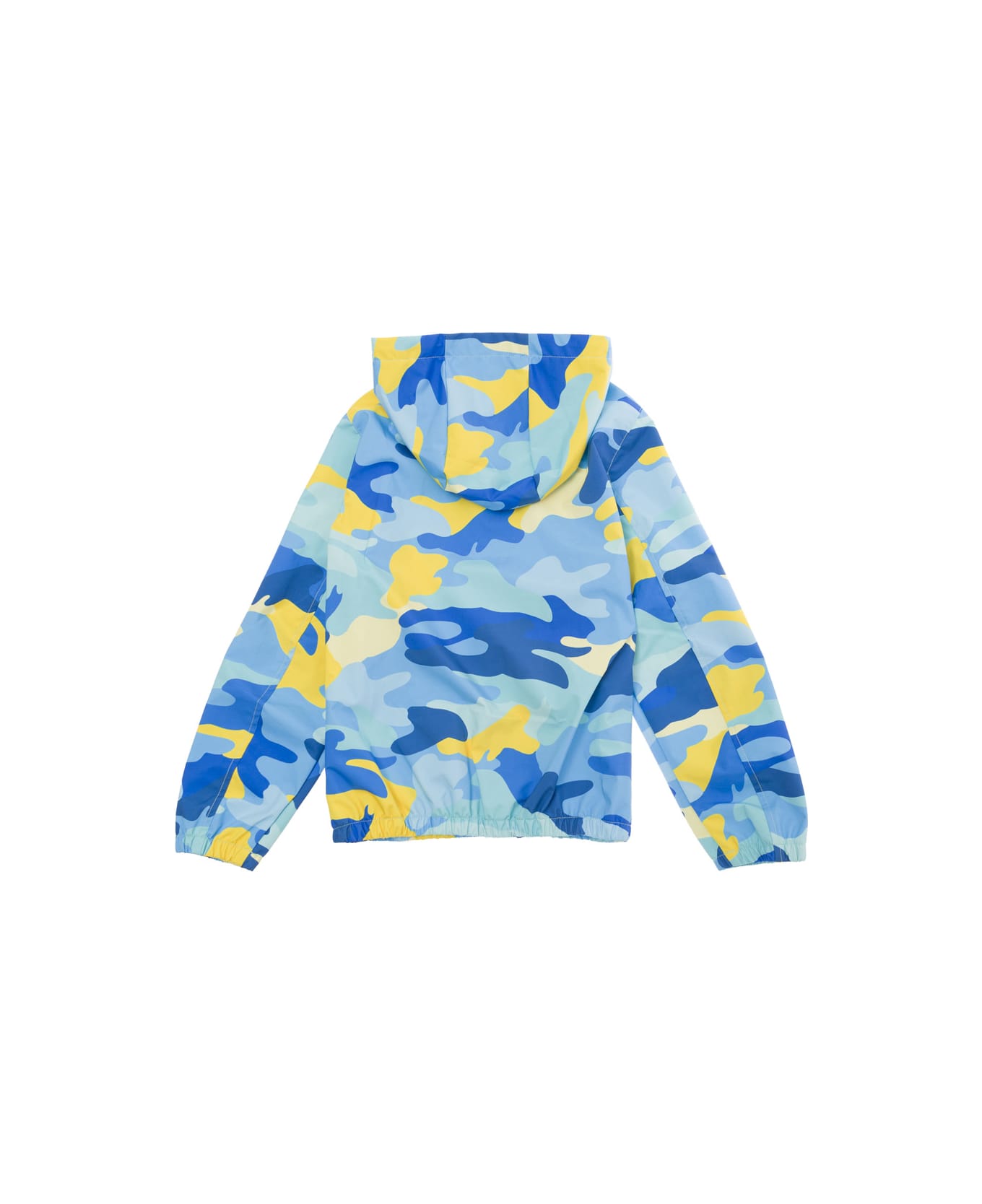 MC2 Saint Barth Multicolor Hooded Jacket With Camouflage Print In Techno Fabric Boy - Multicolor コート＆ジャケット