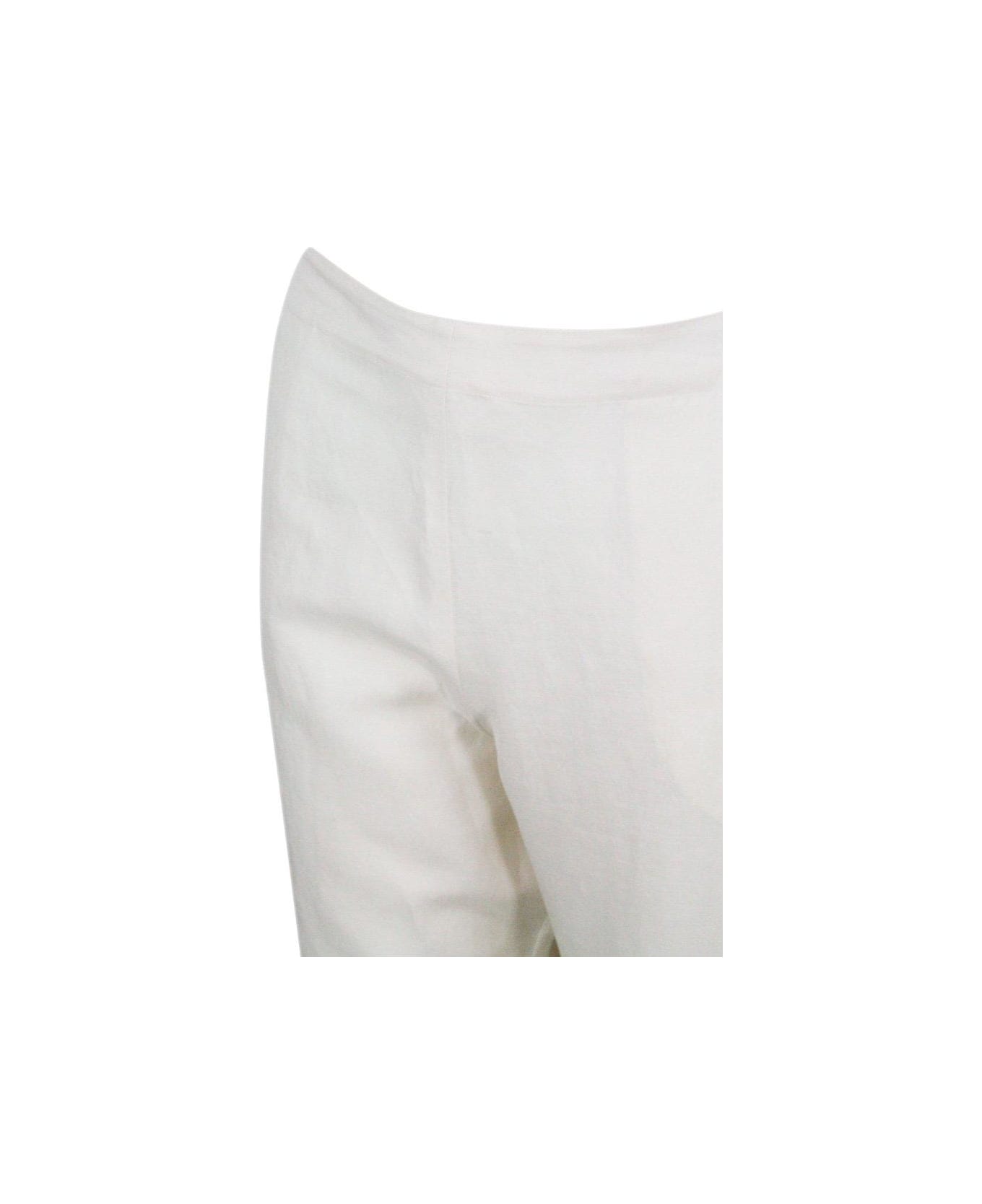 Fabiana Filippi Elasticated Waistband Wide-leg Trousers - BIANCO BURRO