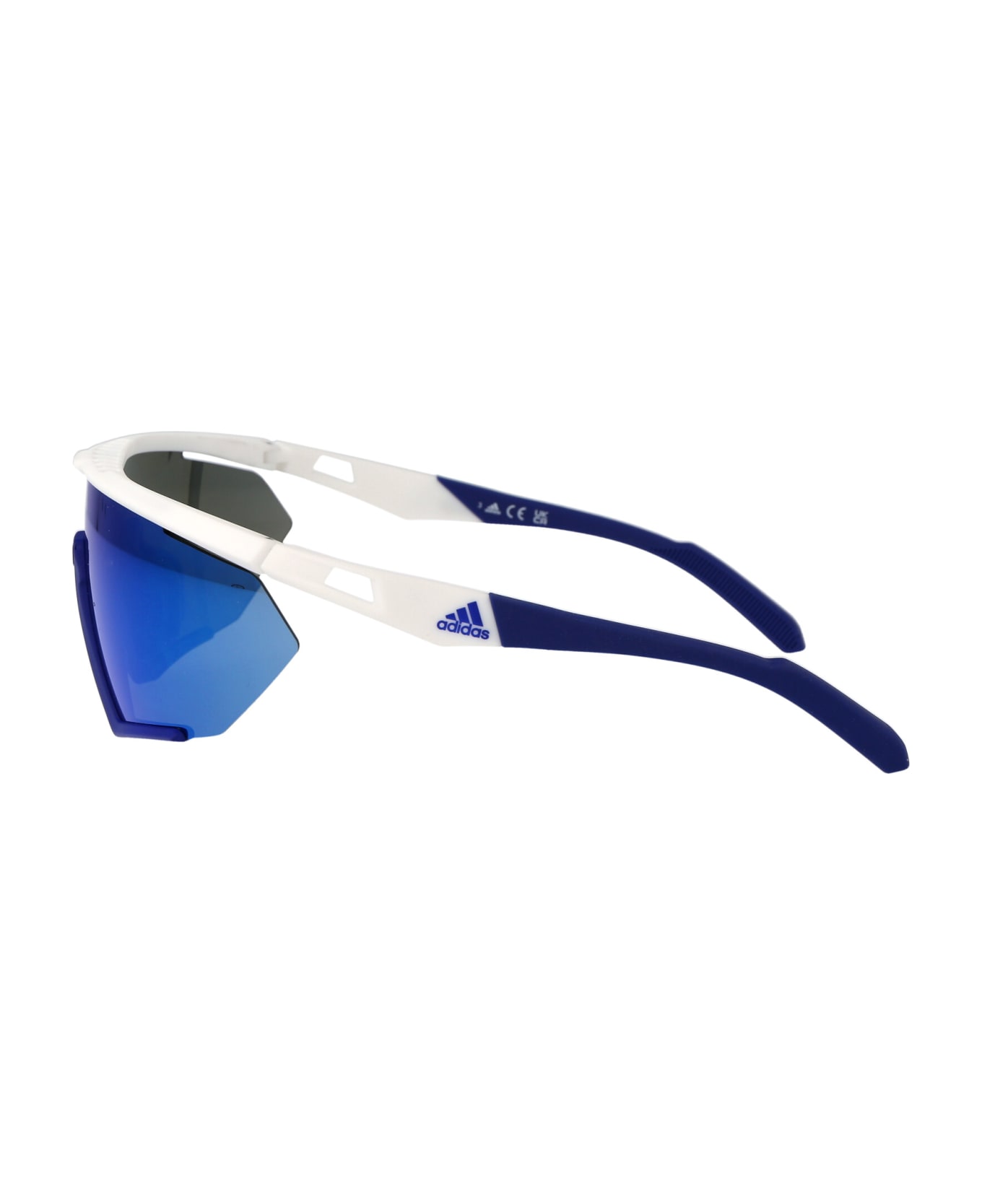 Adidas Cmpt Aero Li Sunglasses - 24X Bianco/Altro/Blu Specchiato