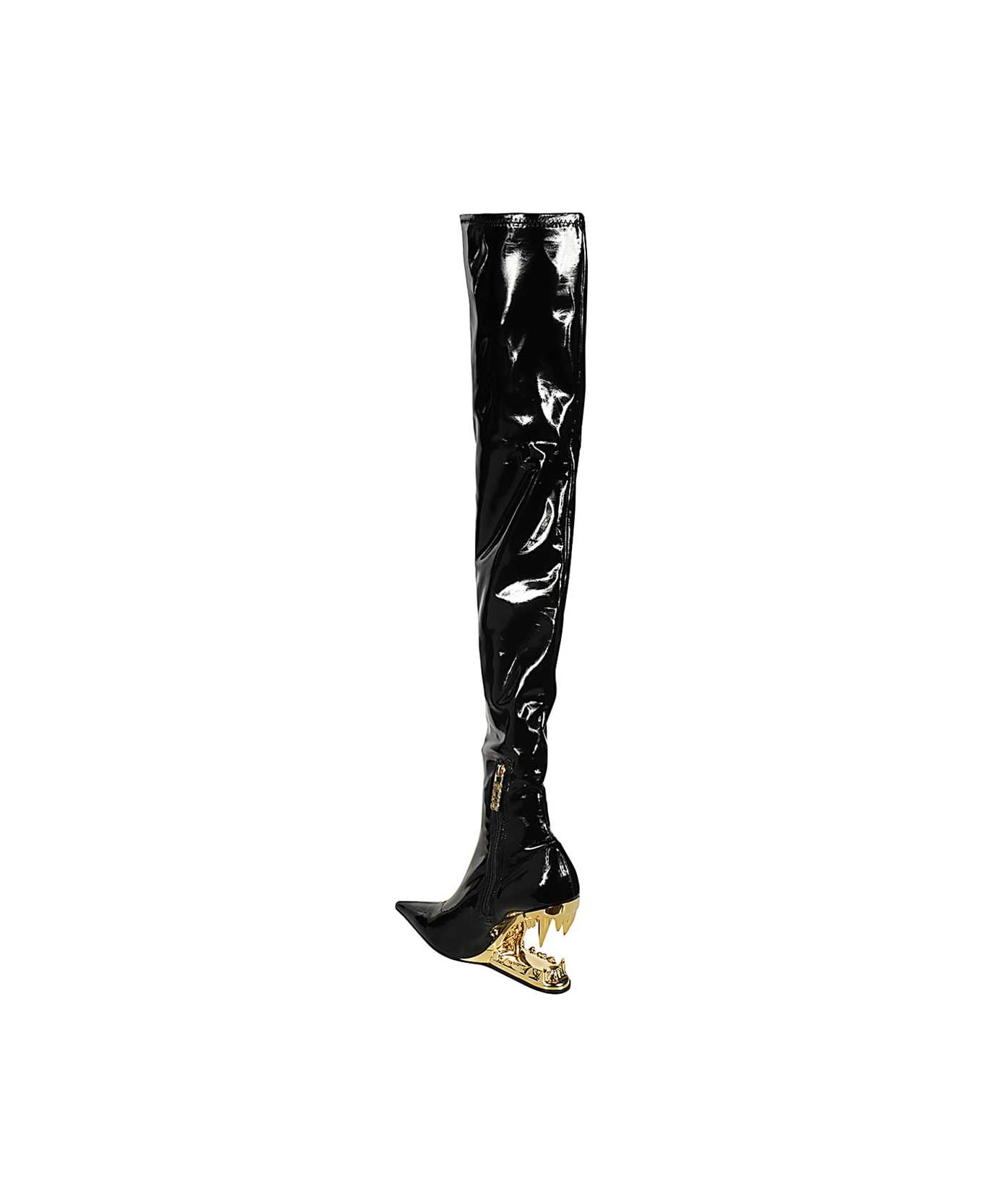GCDS Over-the-knee Boots - black