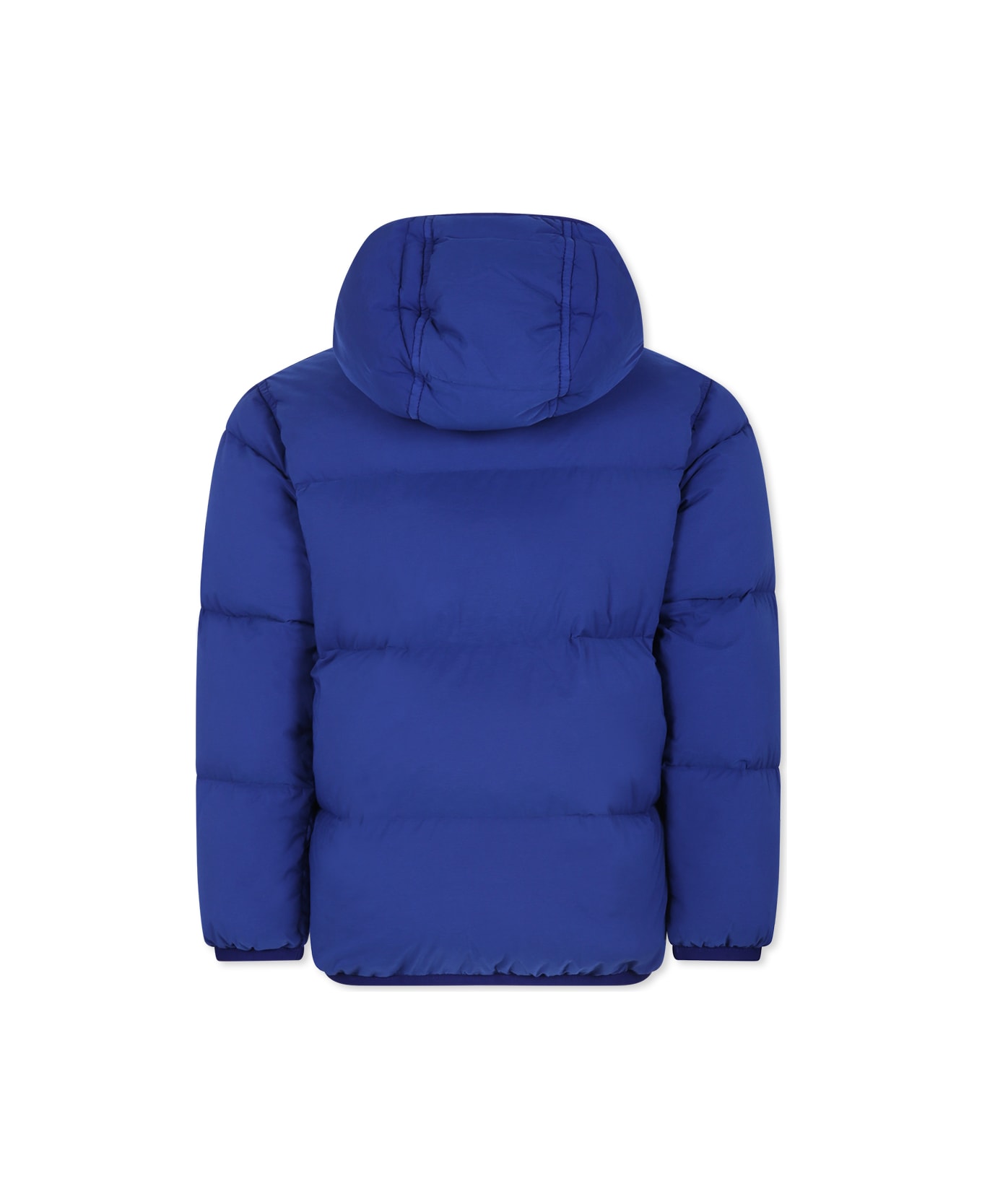 Stone Island Junior Light Blue Down Jacket For Boy With