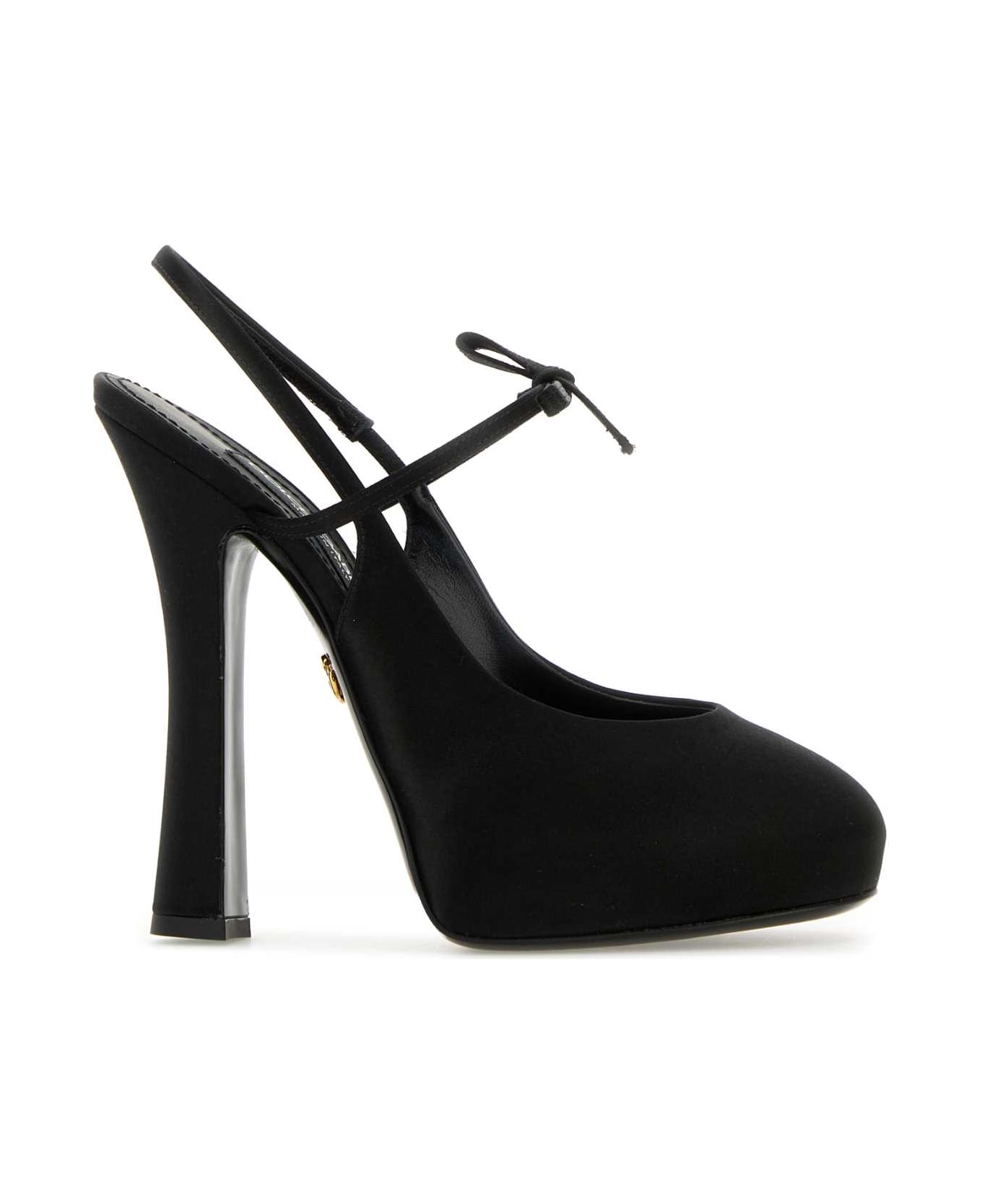 Dolce 
Gabbana Black Satin Pumps - NERONERO