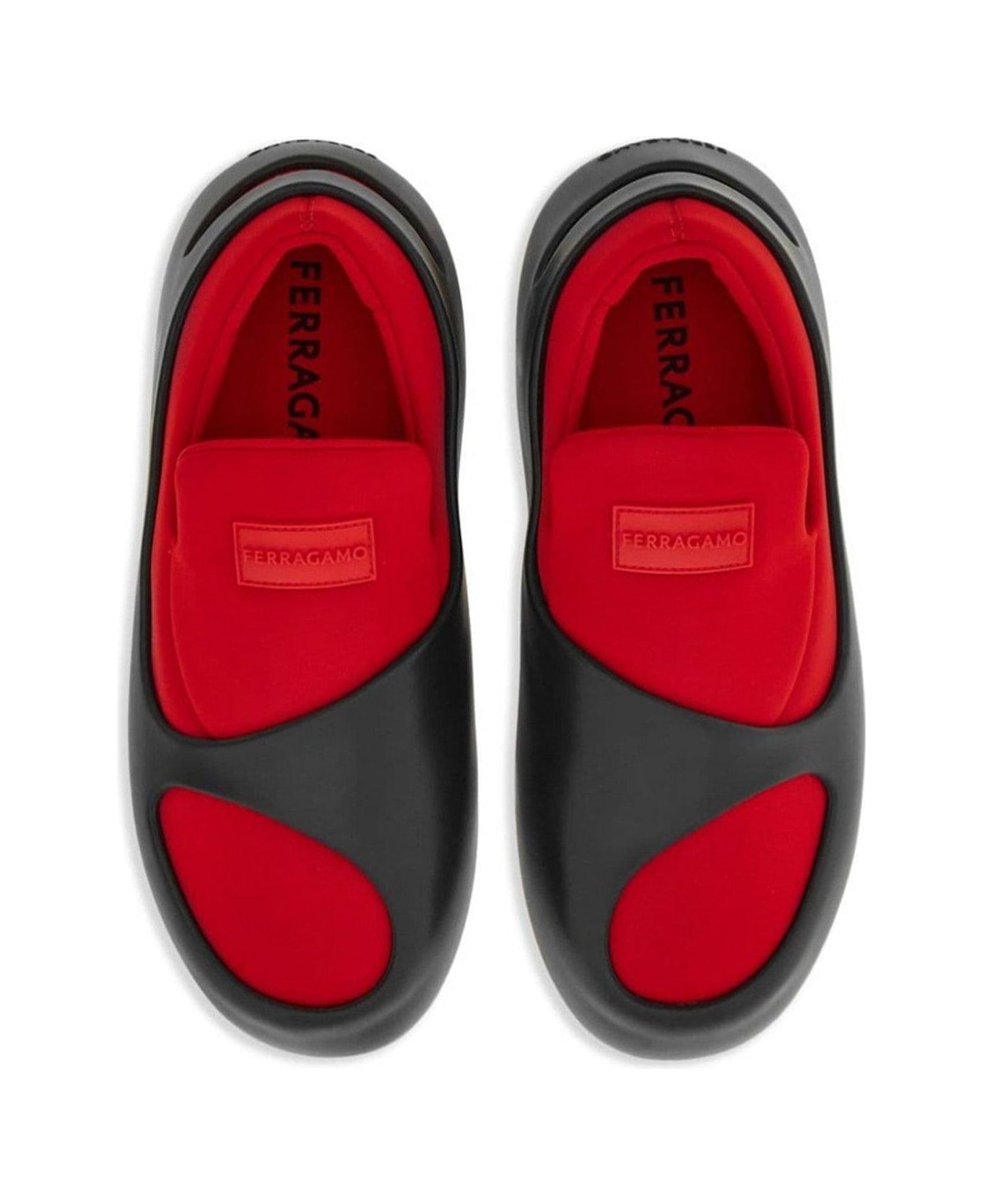 Ferragamo Round-toe Slip-on Loafers - RED
