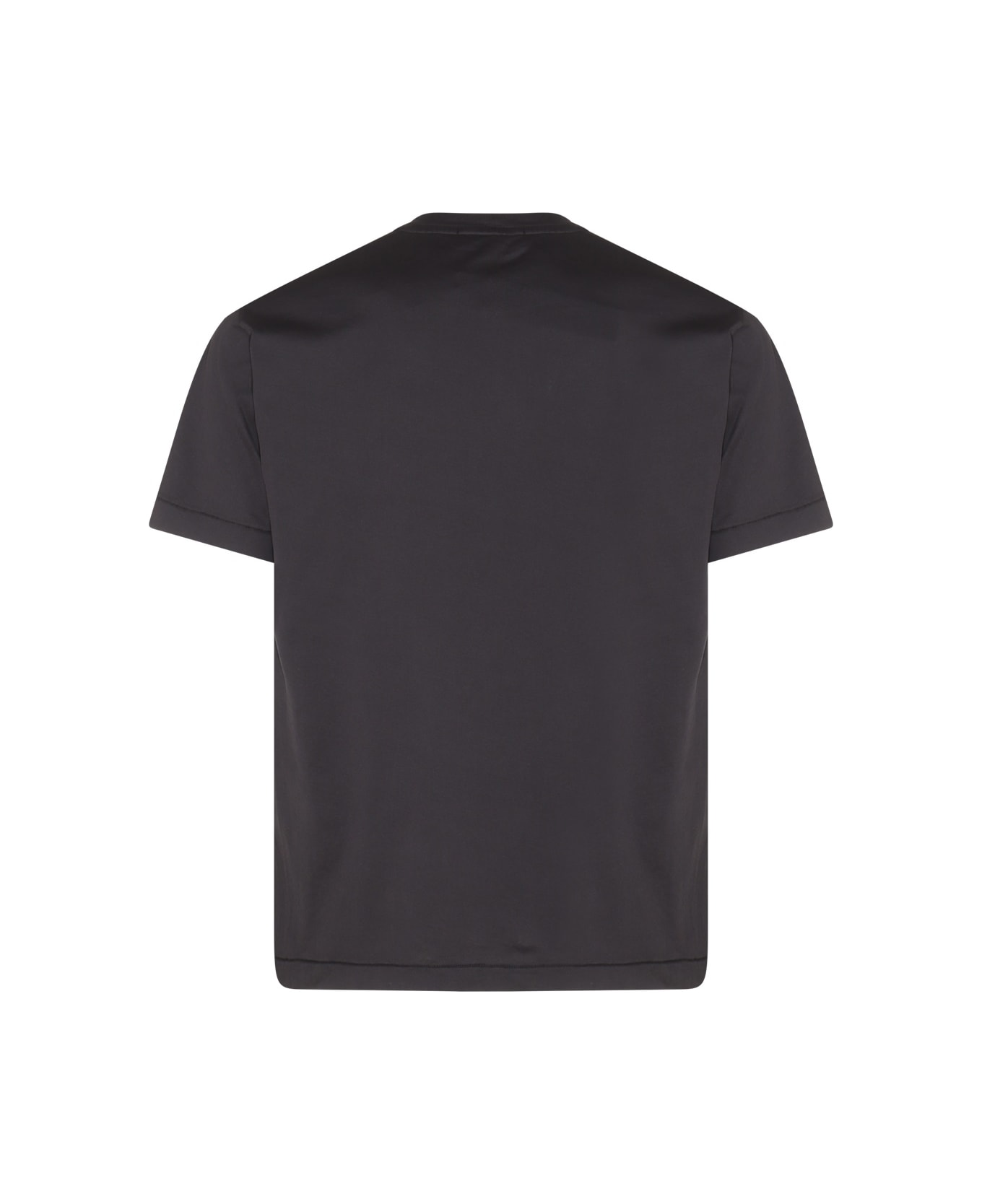 Stone Island Black Cotton T-shirt - Black