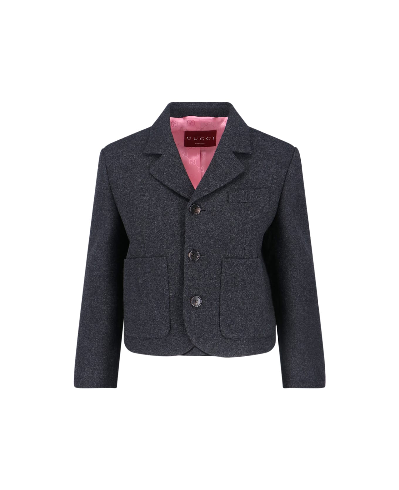 Gucci Short Single-breasted Blazer - Gray