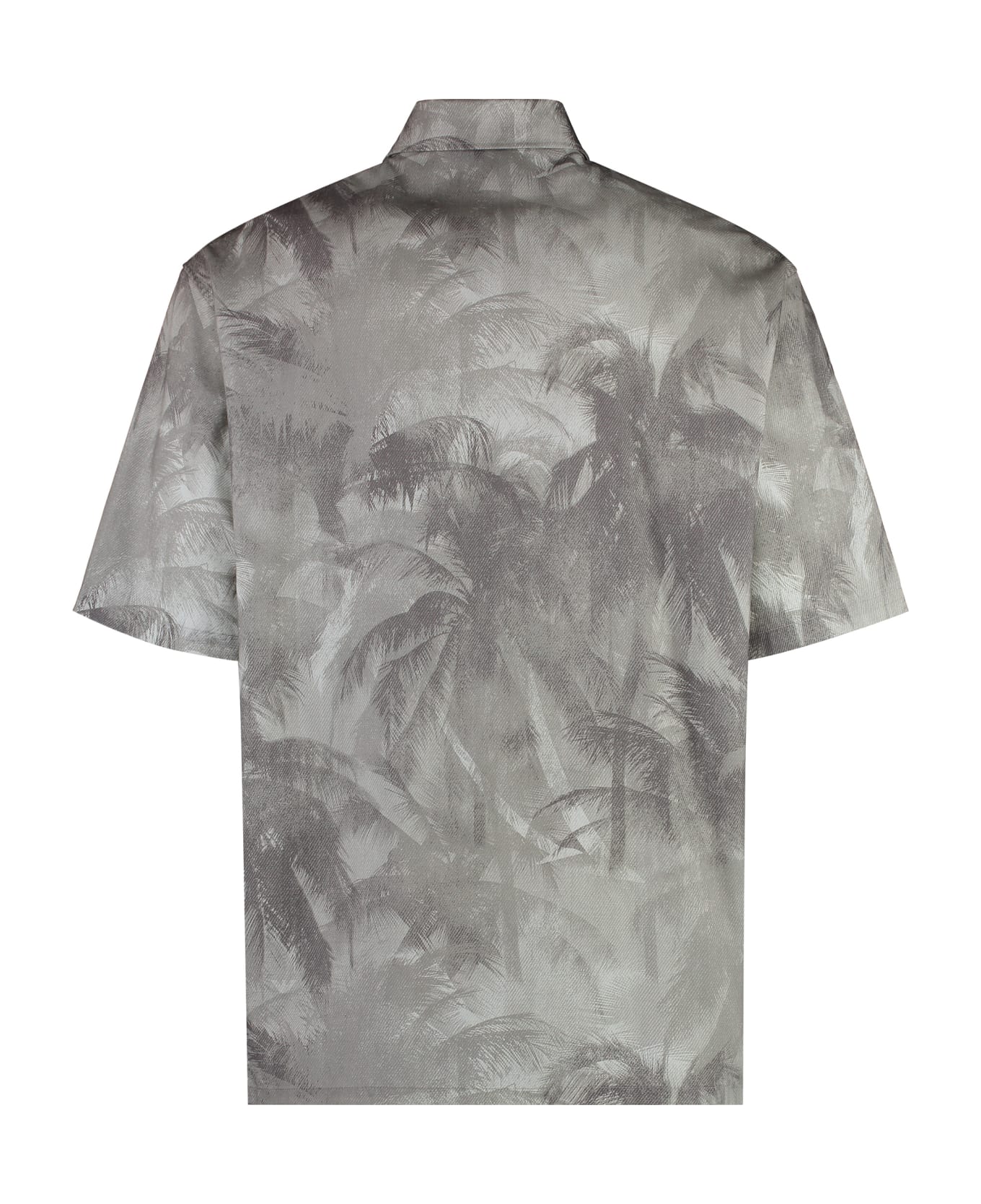 Emporio Armani Printed Short Sleeved Shirt - grey